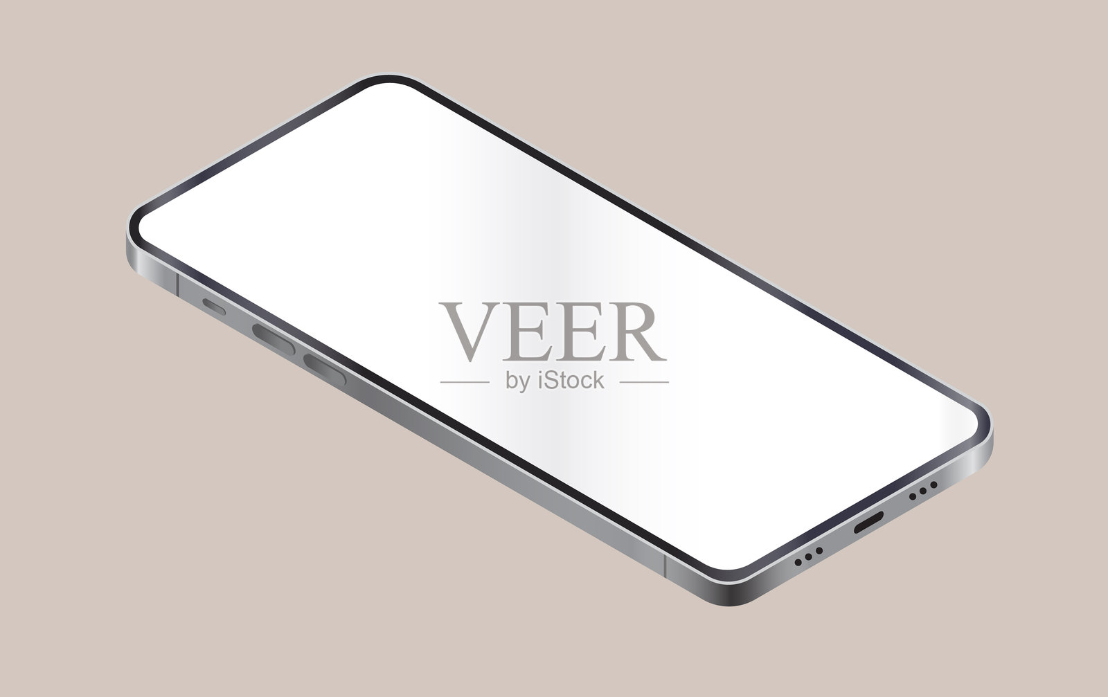 等距移动电话矢量模型插画图片素材