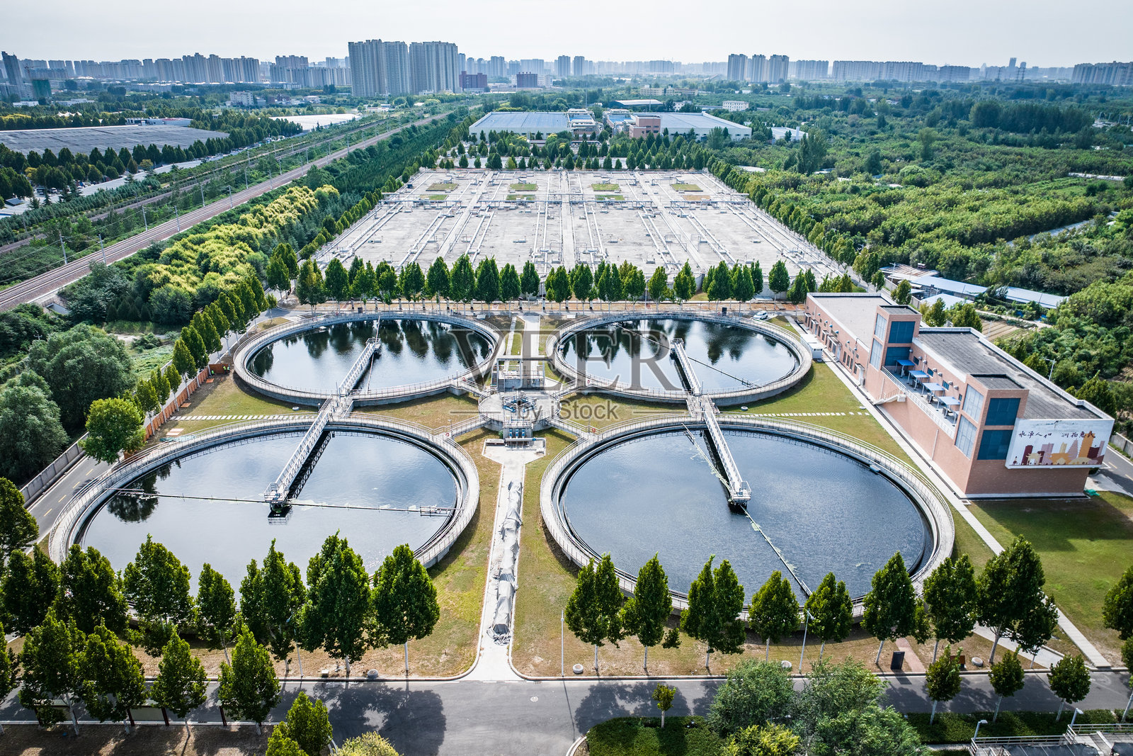 污水处理厂照片摄影图片