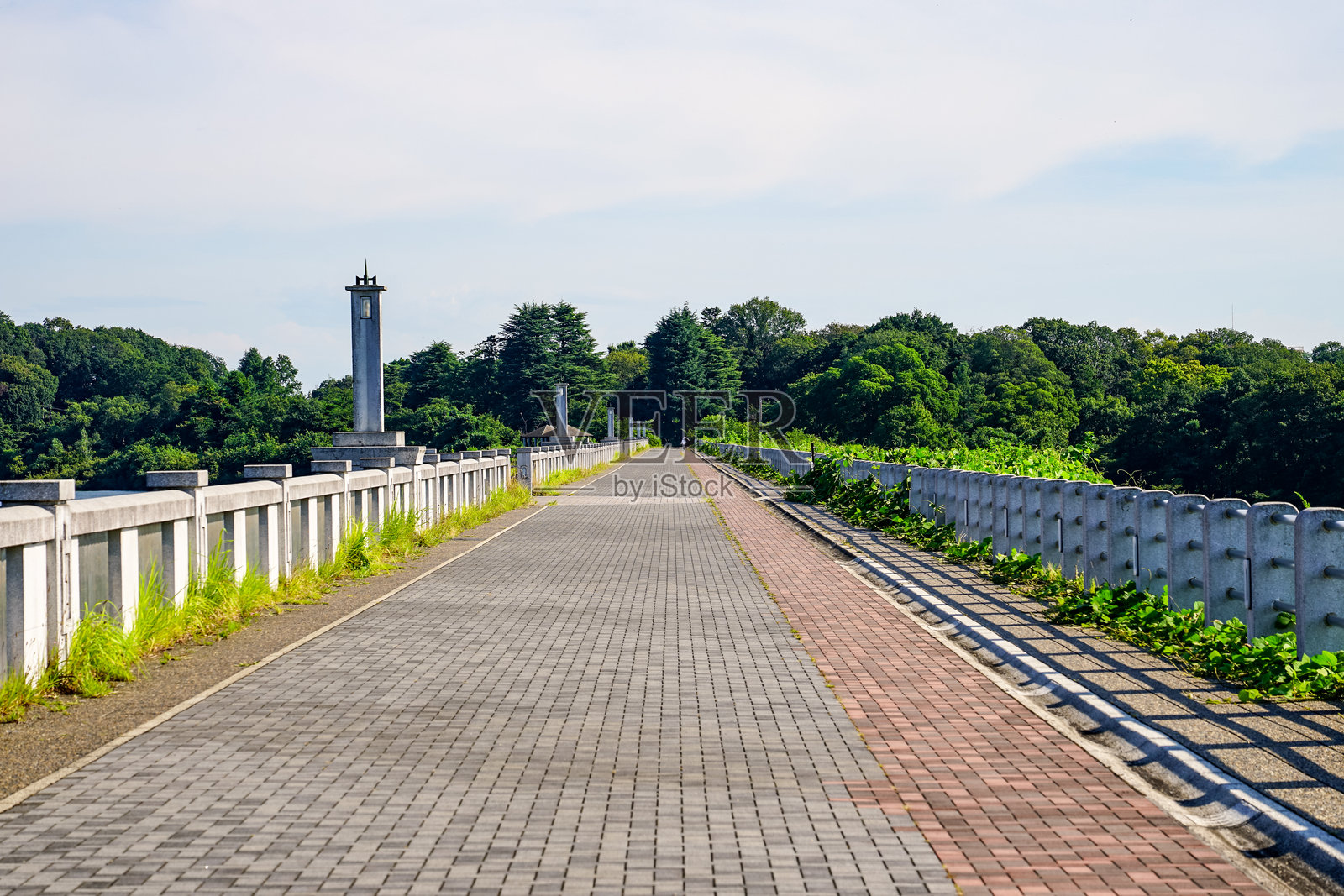 Sayama湖，也被称为山口水库，建于Sayama山，作为东京居民(Tokorozawa市和Iruma市，埼玉县)的水源。照片摄影图片