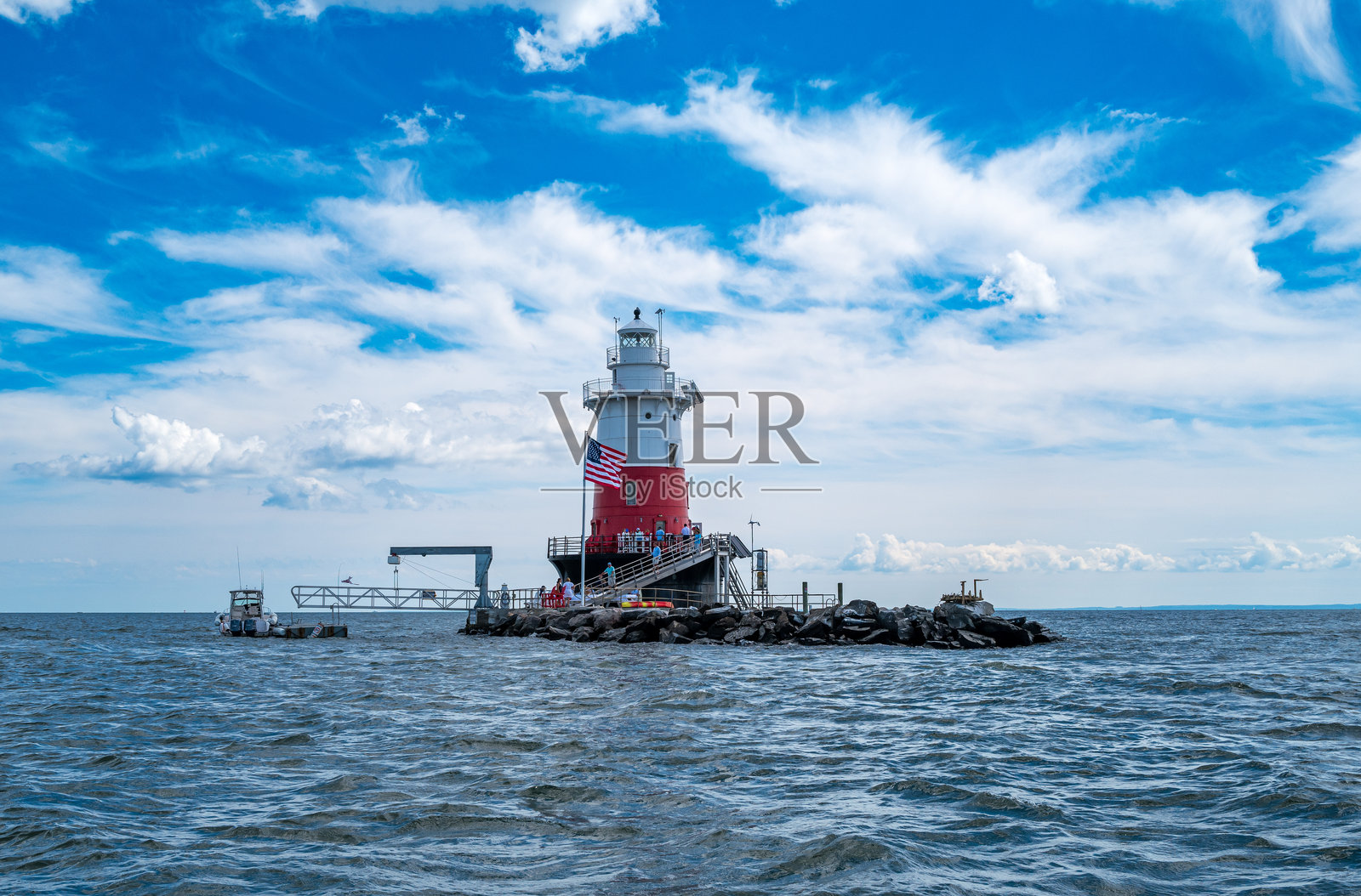 青岭灯塔照片摄影图片