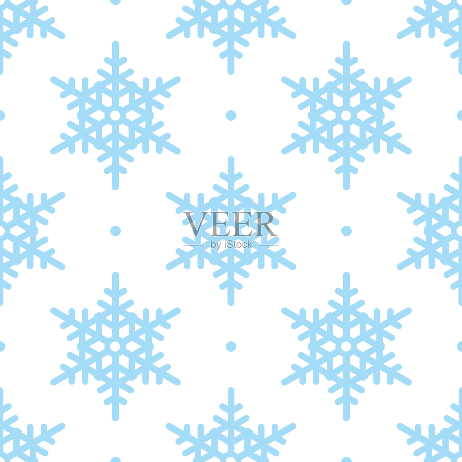 雪花的图案无缝衔接。圣诞装饰印刷品。插画图片素材