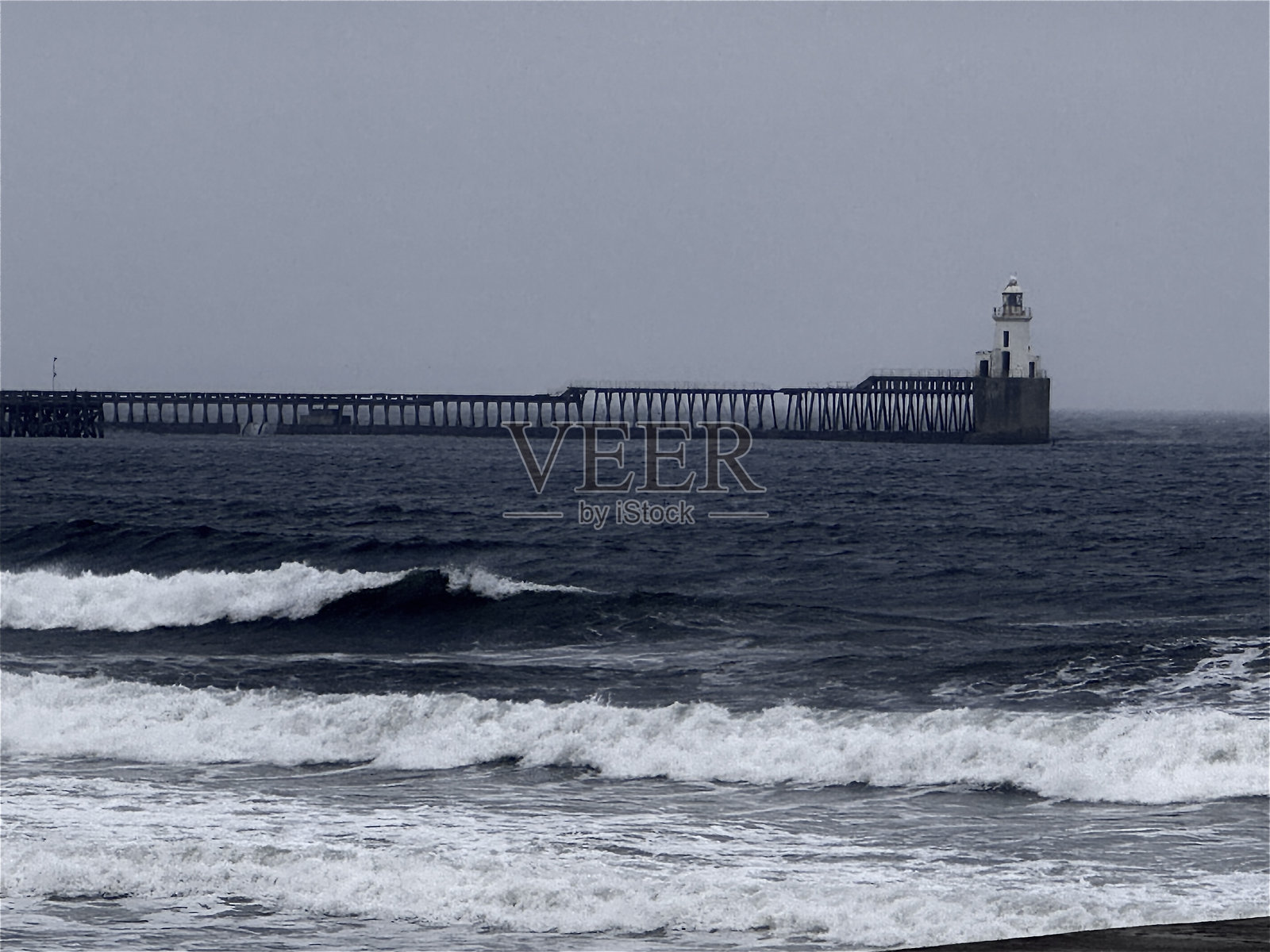 诺森伯兰郡的布莱斯灯塔照片摄影图片