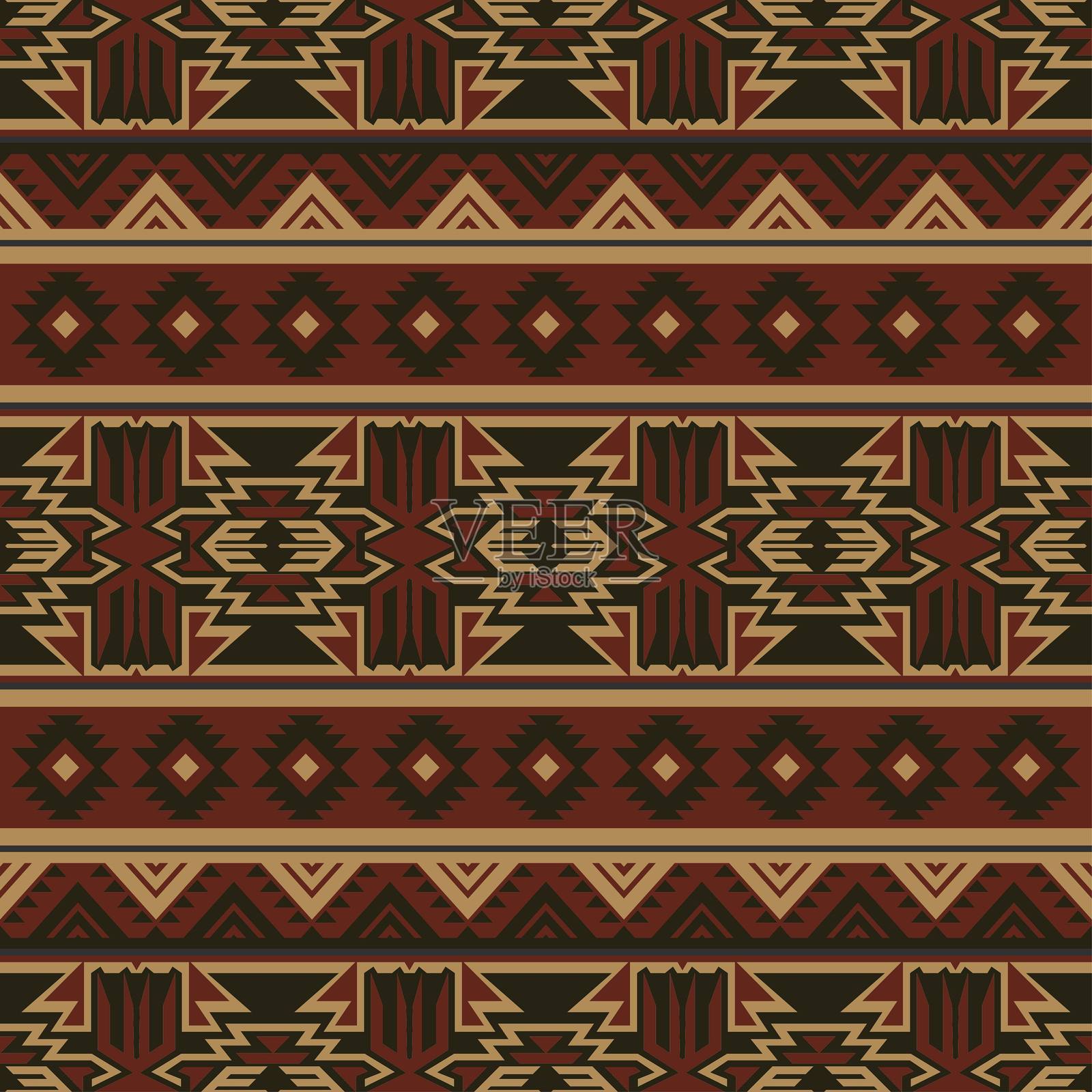 采购产品几何图案东方民族背景设计，地毯，壁纸，服装，包裹，织物，刺绣风格插画图片素材