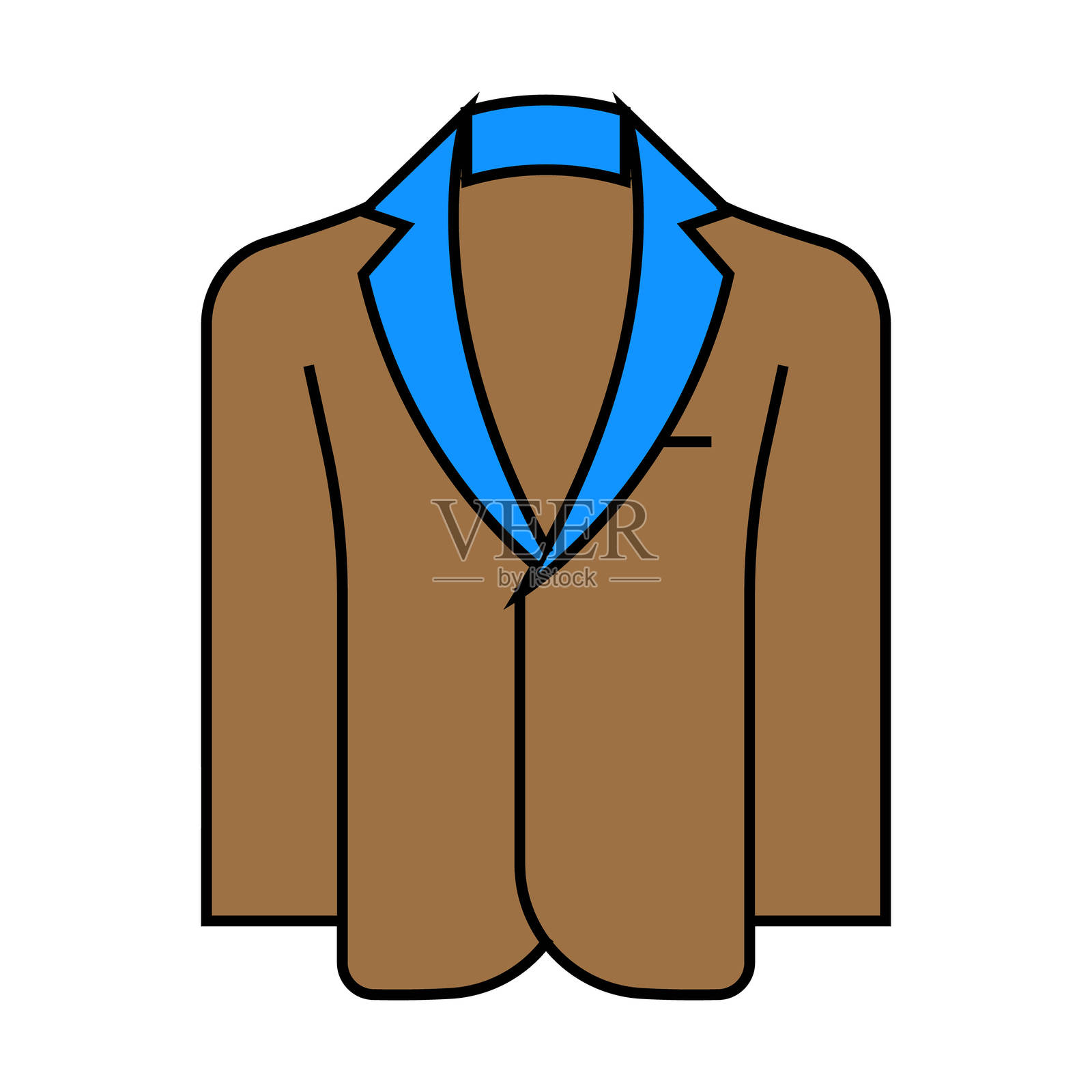 西装外套男性图标颜色插图插画图片素材