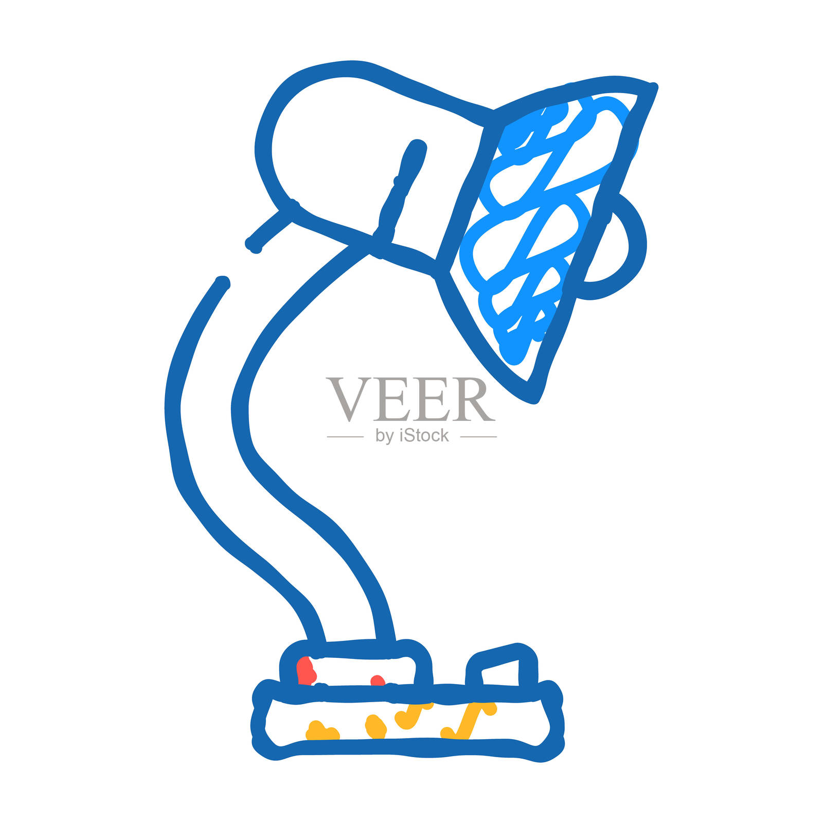 台灯图标涂鸦插图插画图片素材