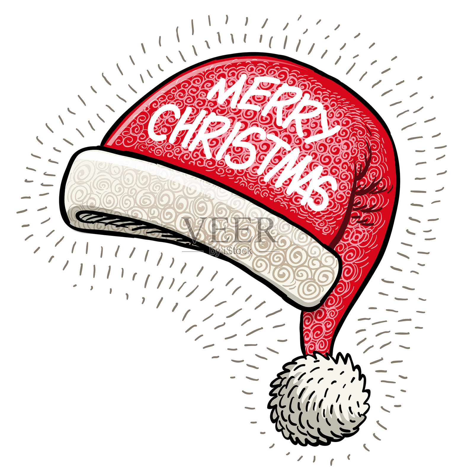 圣诞帽标志插画图片素材