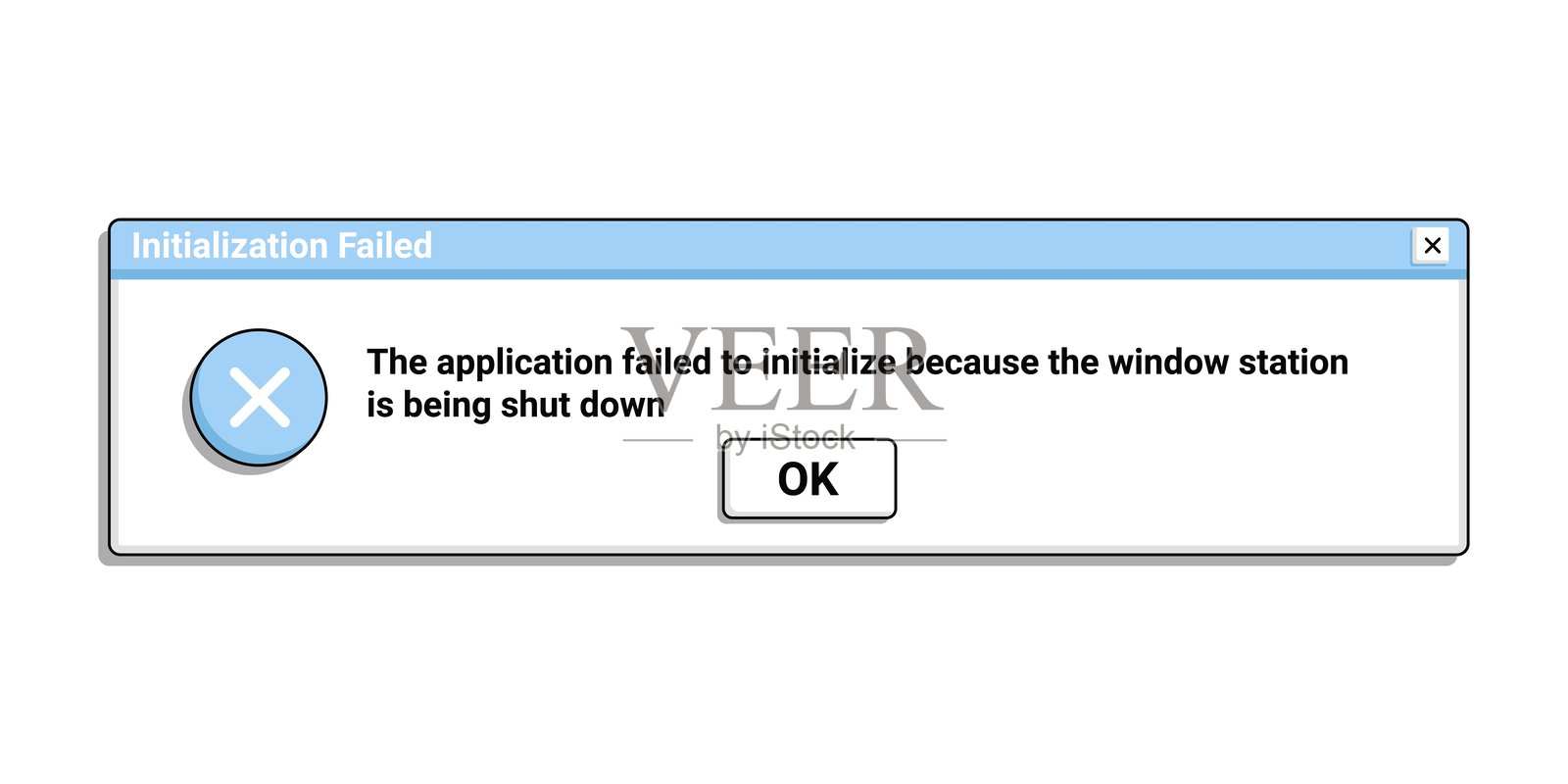 旧式错误通知。插画图片素材