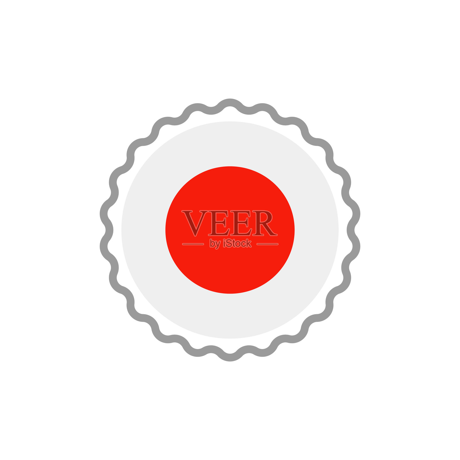 日本-圆旗邮票平图标。插画图片素材