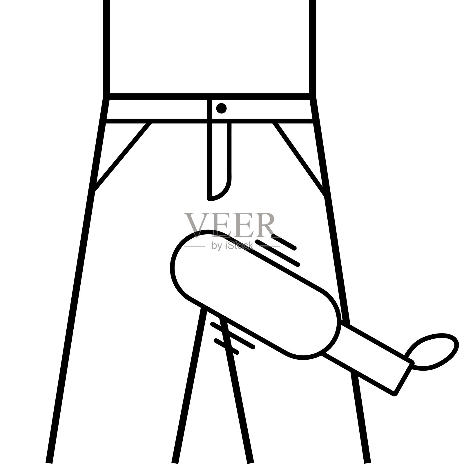 金属扫描仪金属探测器。矢量图标符号图形隔离标志网页图标设计插画图片素材