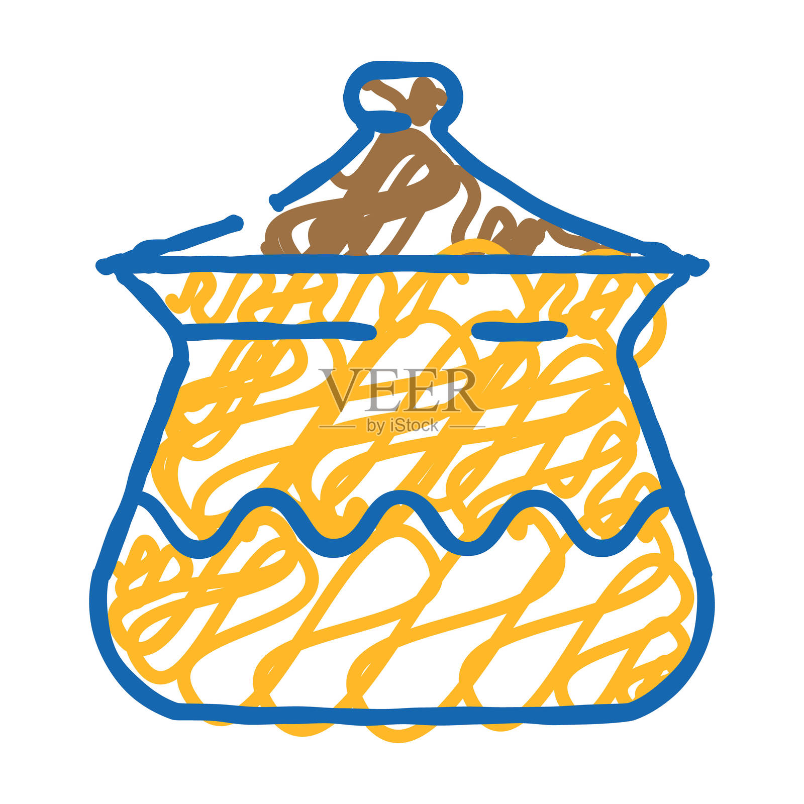 陶土陶罐图标涂鸦插图插画图片素材