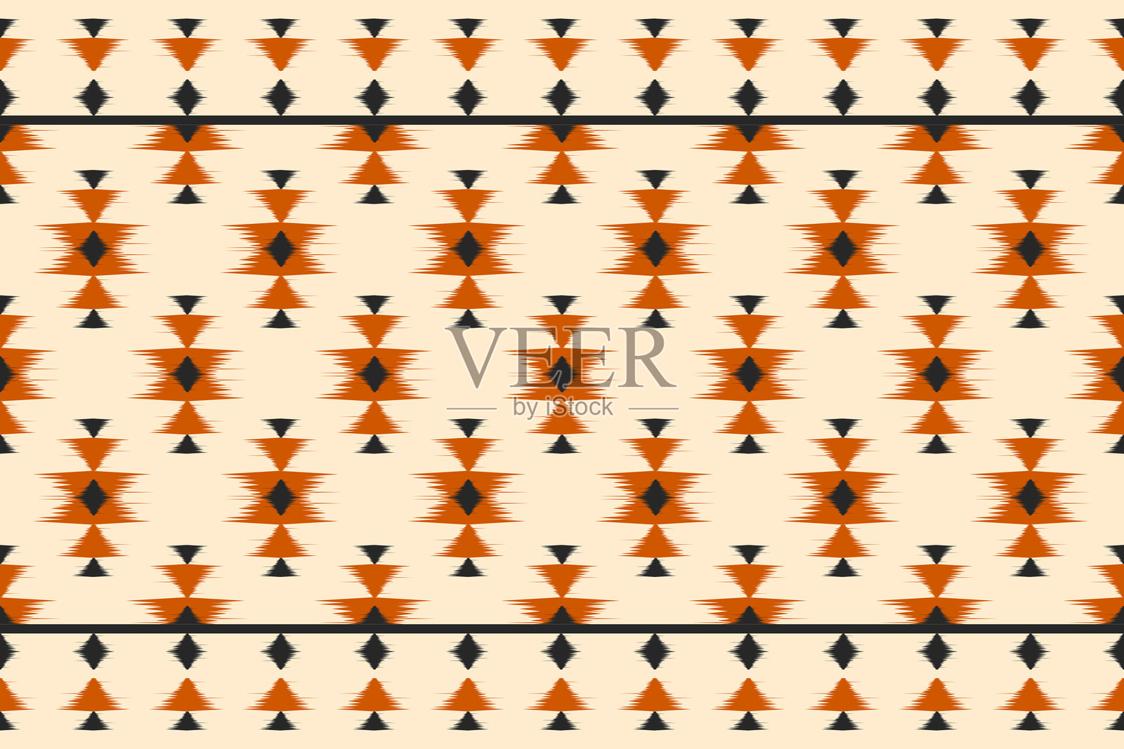 地毯民族伊卡特图案艺术。几何民族ikat无缝图案在部落。墨西哥风格。插画图片素材