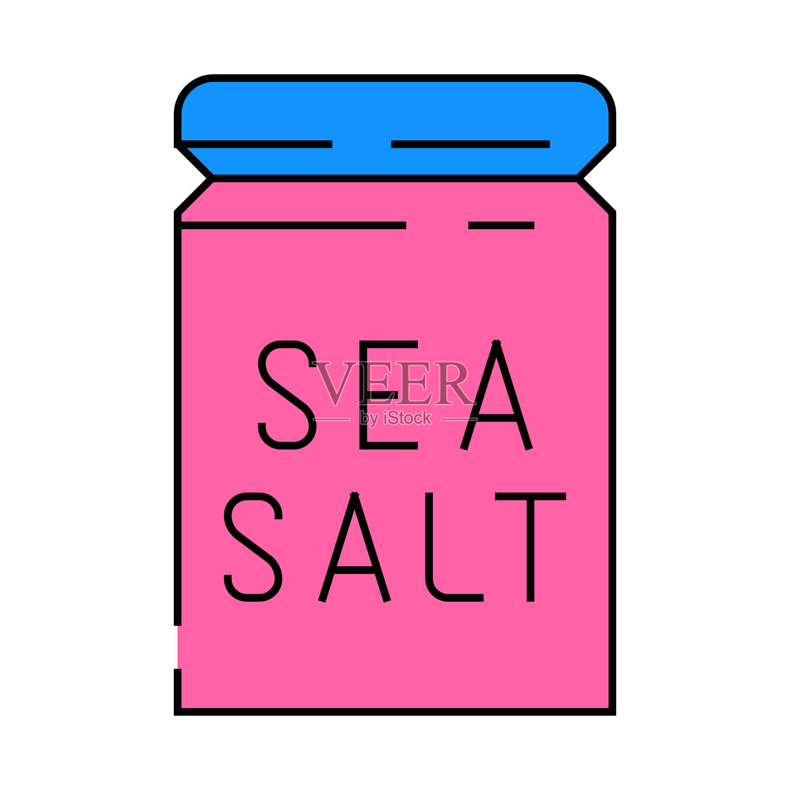 海盐图标彩色插图插画图片素材