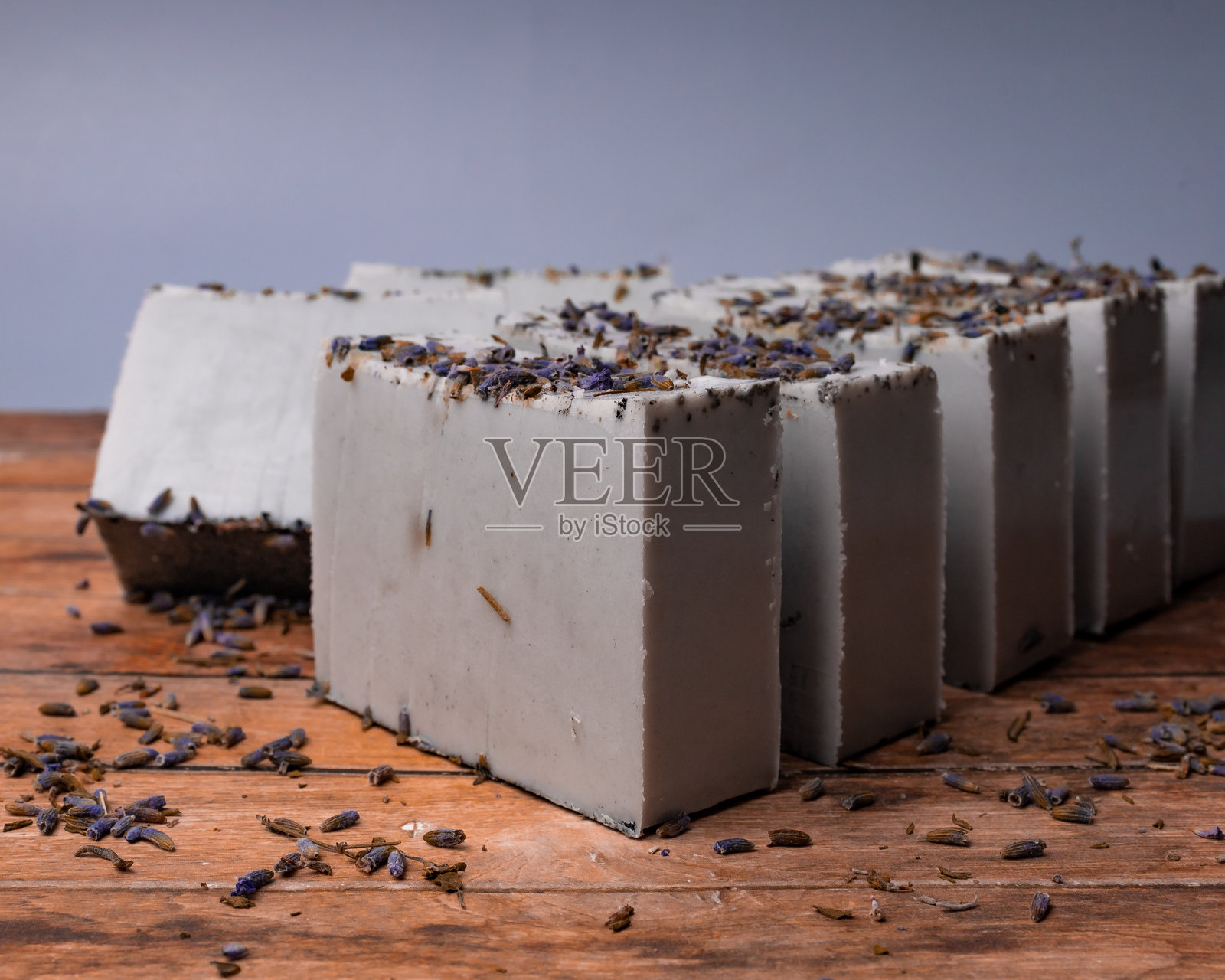 自制薰衣草香皂特写照片摄影图片