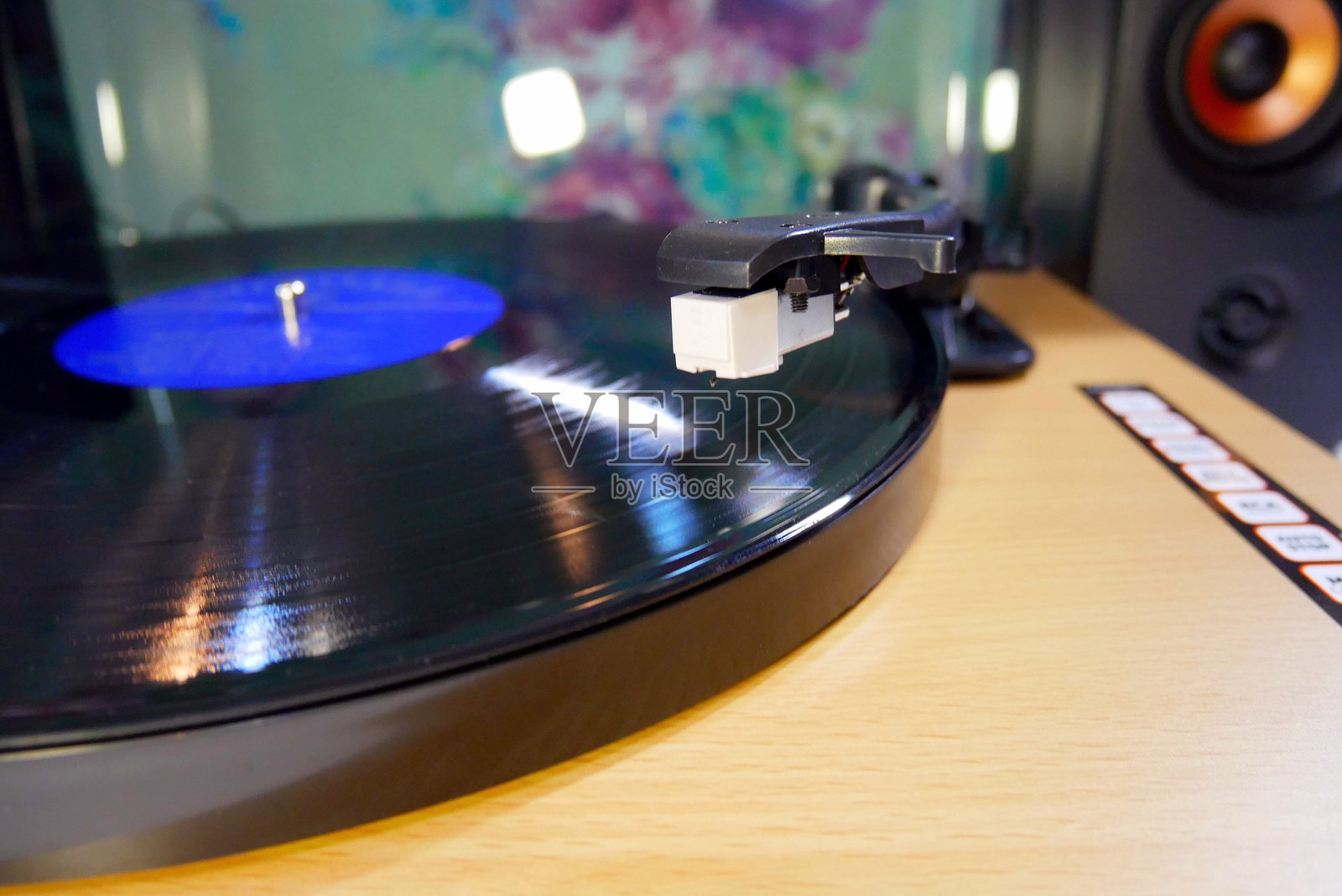 黑胶唱片机。照片摄影图片