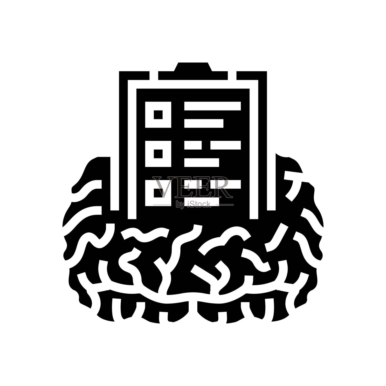 云头脑风暴字形图标矢量插图插画图片素材