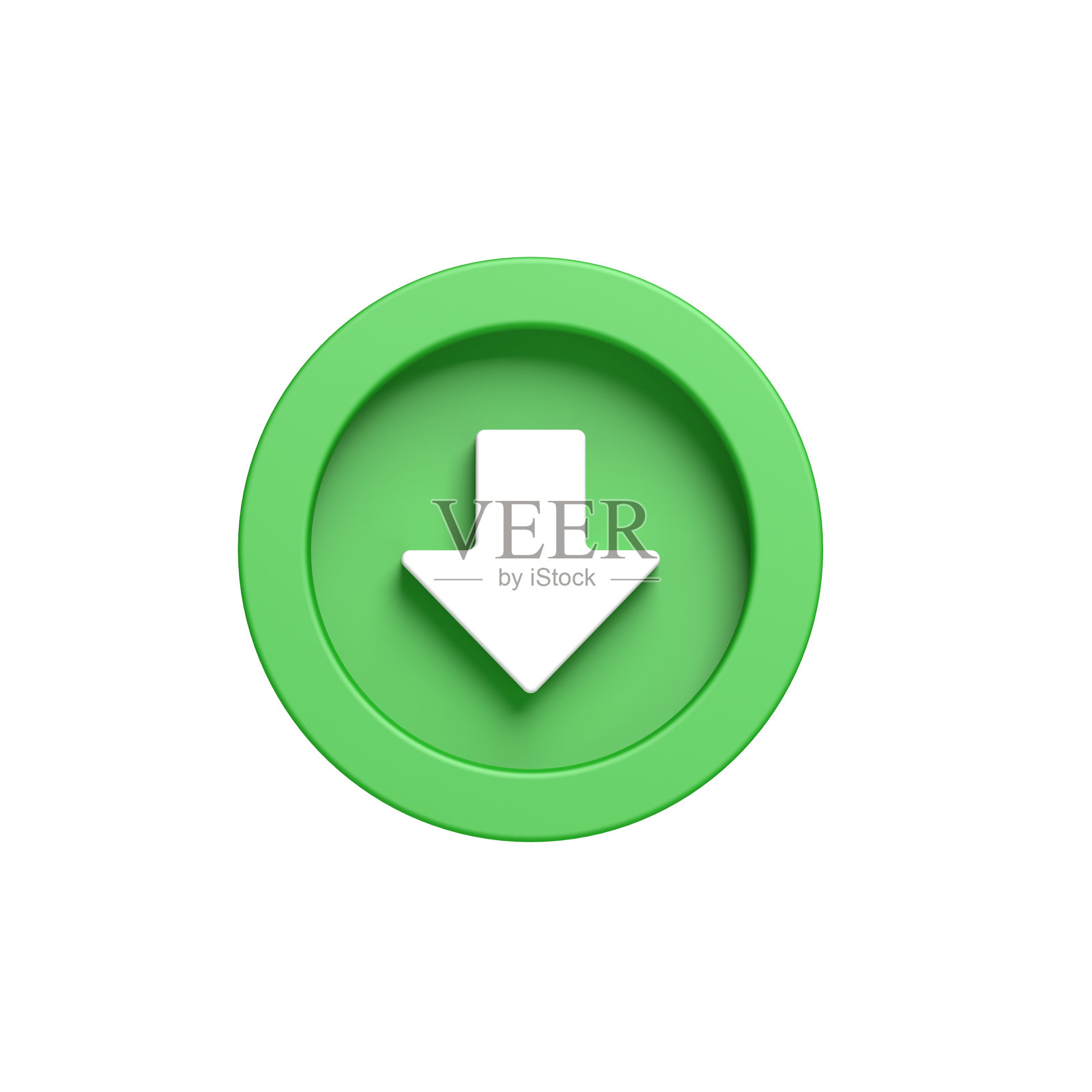 下载图标。向下箭头。孤立。照片摄影图片