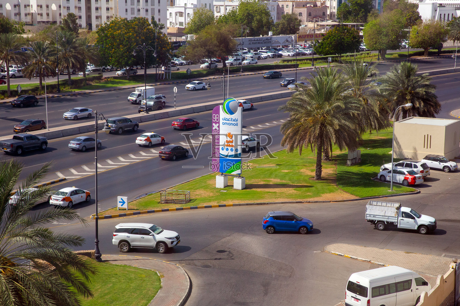 马斯喀特Omanoil加油站日景照片摄影图片