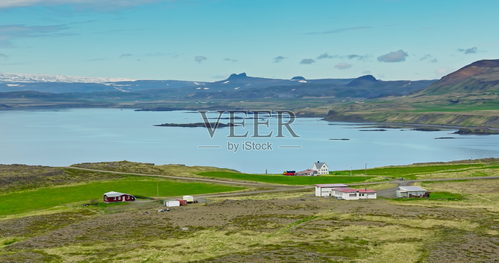 冰岛西峡地区的乡村风景 - 无人机拍摄照片摄影图片