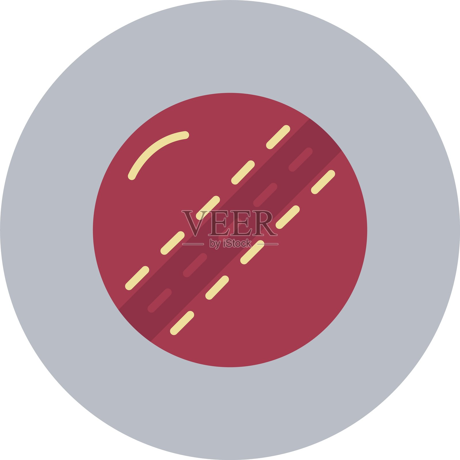 板球球扁平圆形图标插画图片素材