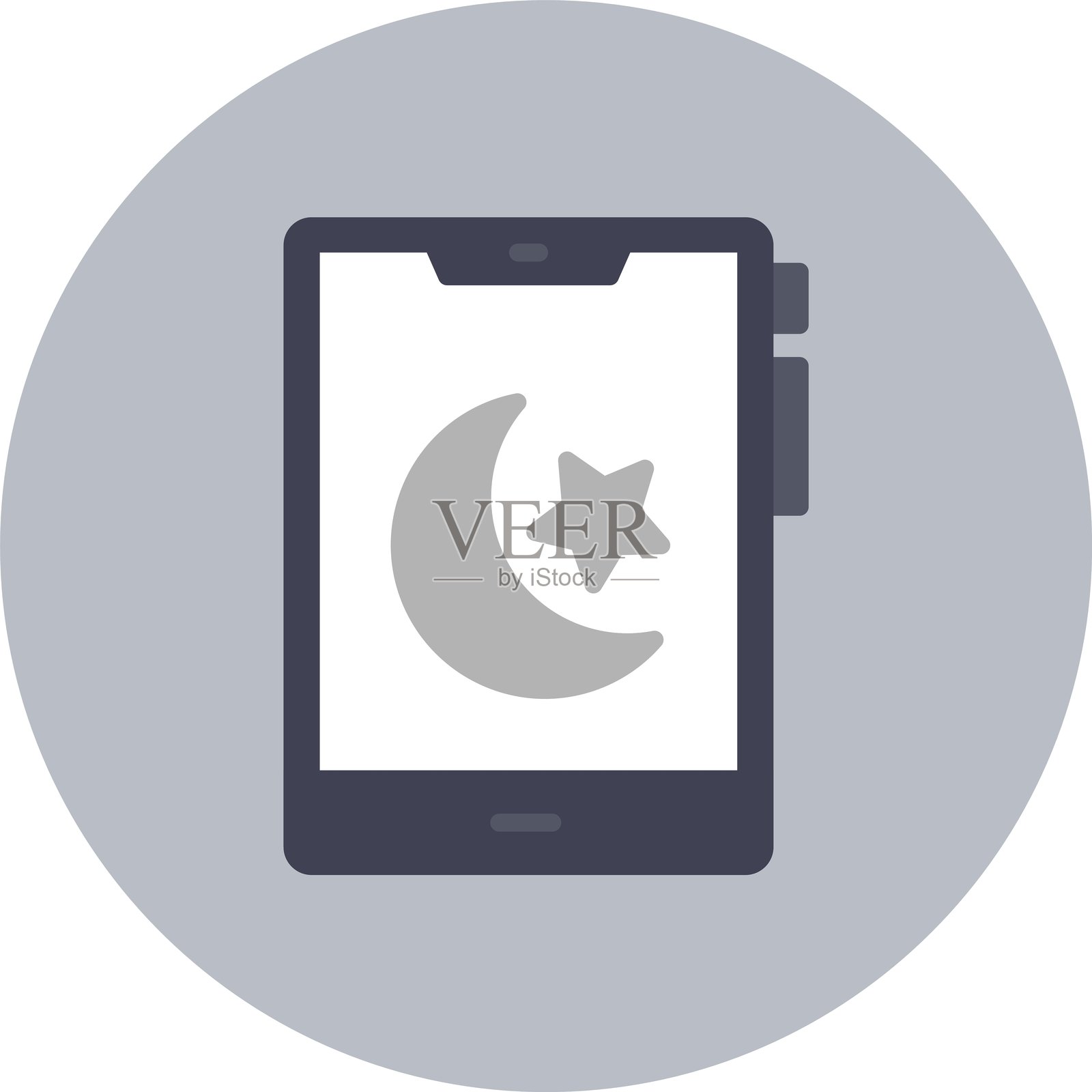 智能手机扁平圆形图标插画图片素材