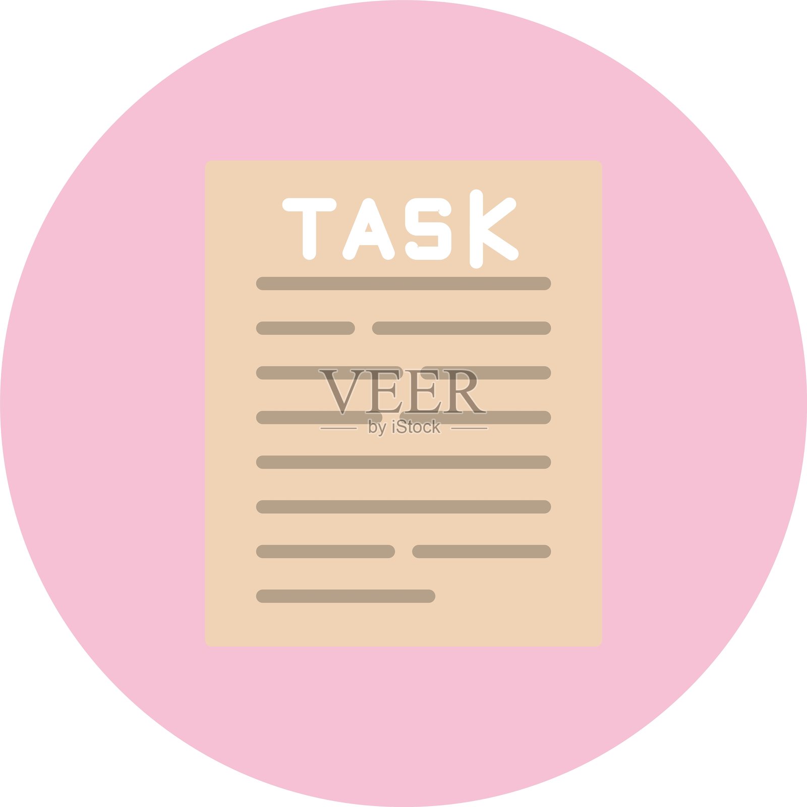 任务扁平圆形图标插画图片素材