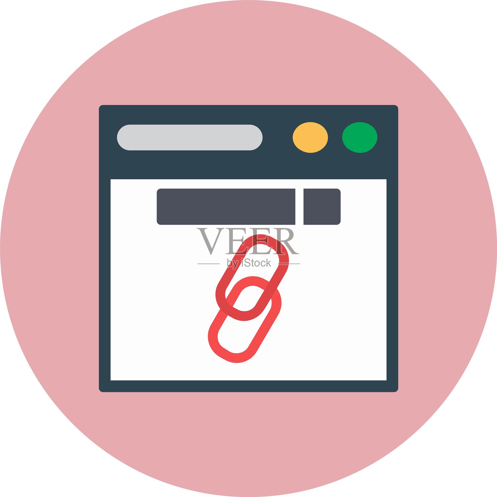 扁平化圆形图标插画图片素材