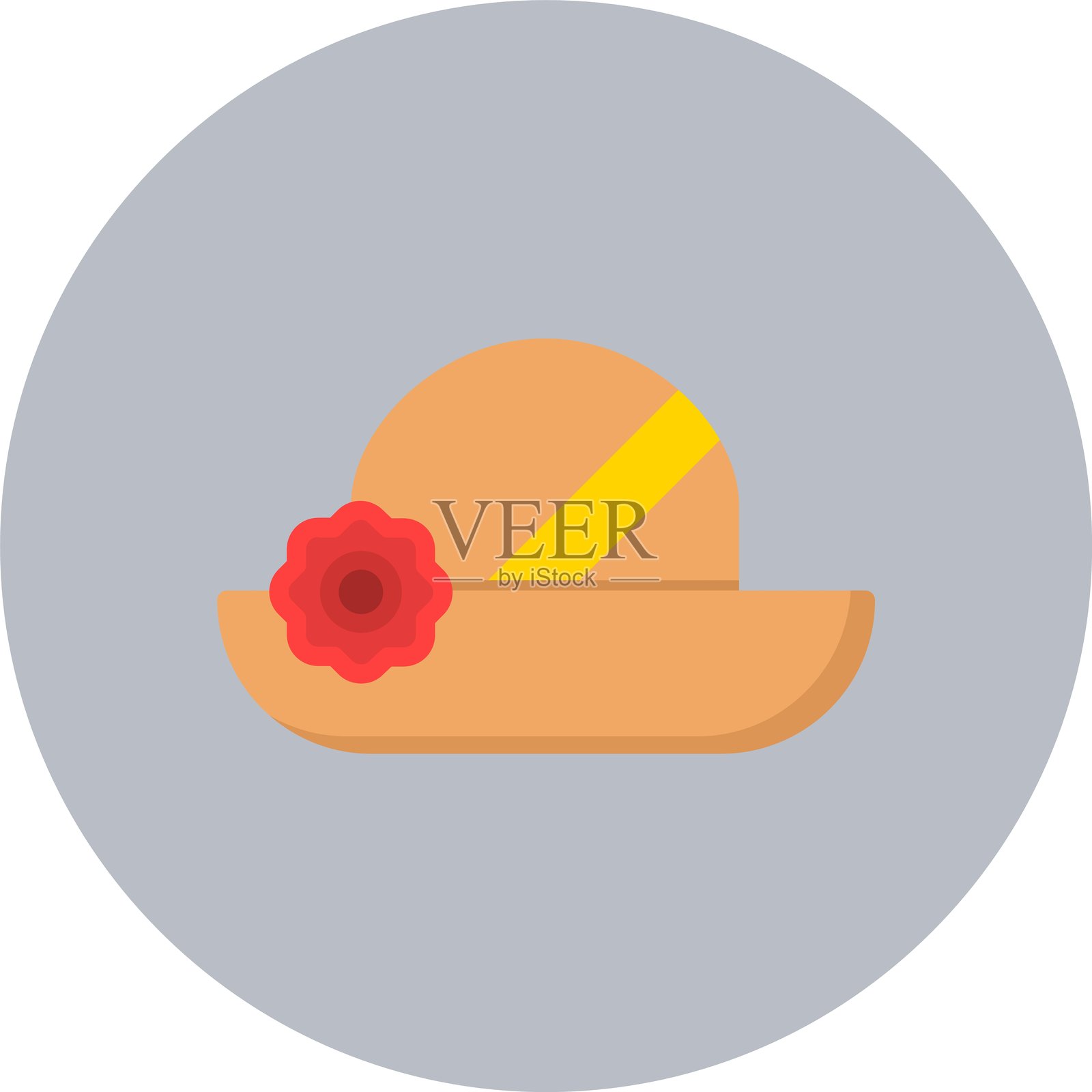 帕梅拉平面圆形图标插画图片素材