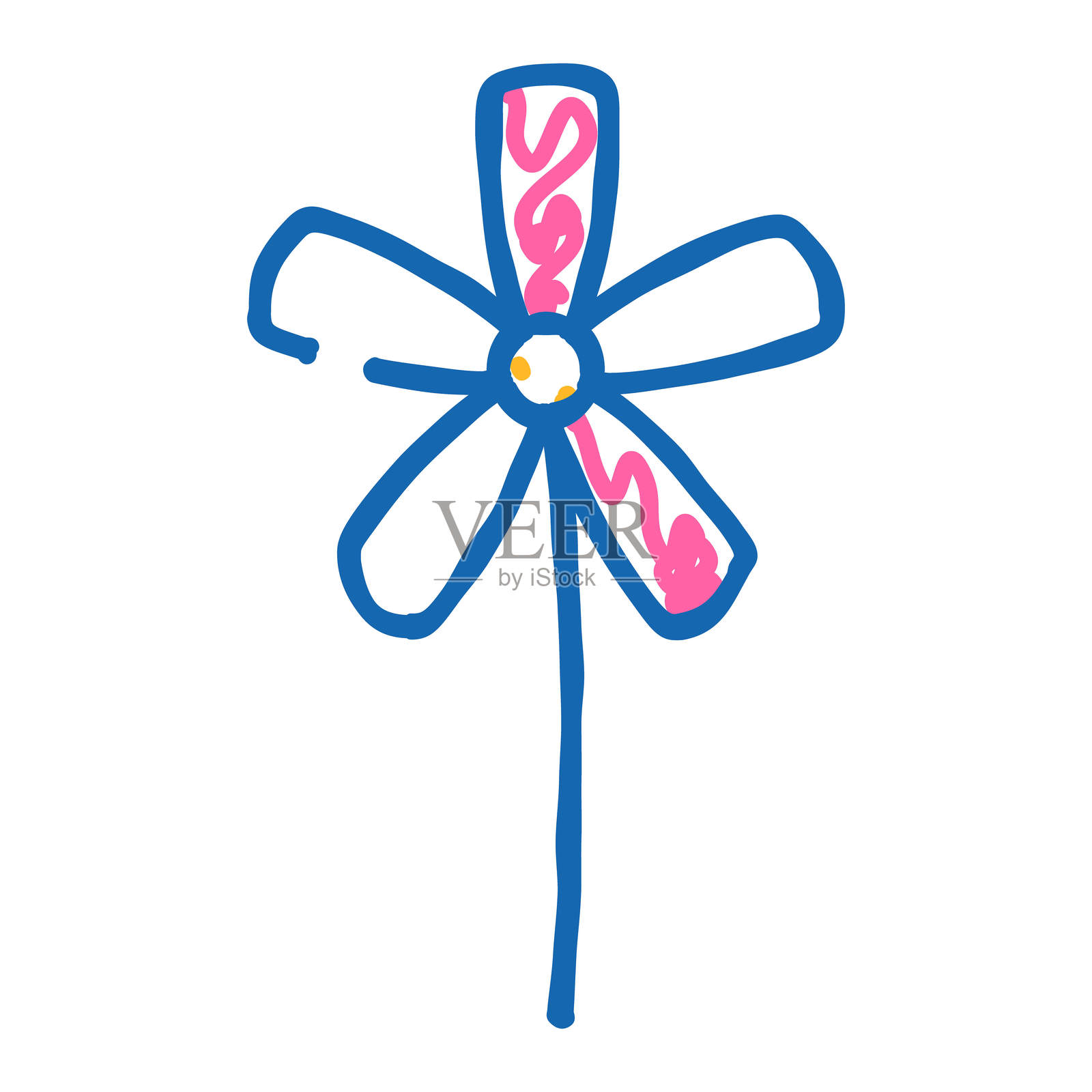 茉莉花春天图标涂鸦插图插画图片素材