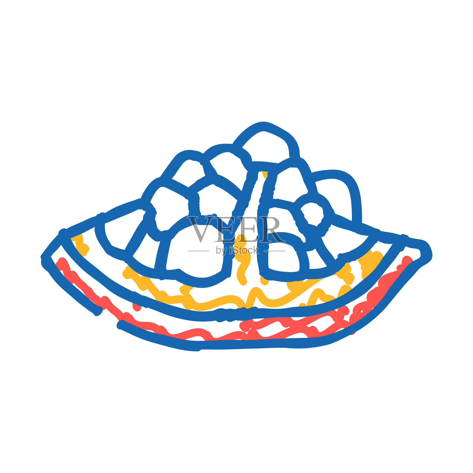 切开的石榴水果图标涂鸦插图插画图片素材