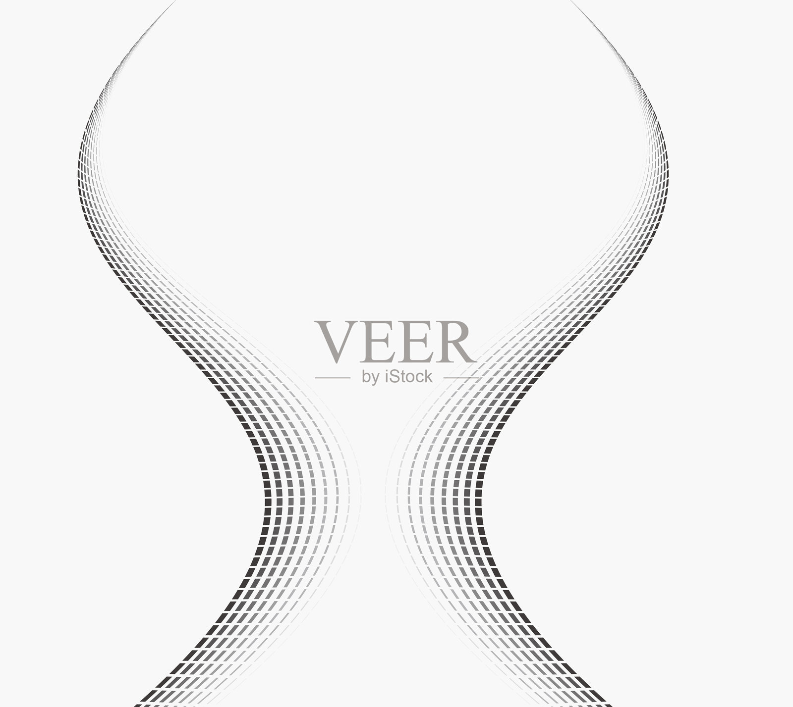 抽象波浪曲线条纹对称图案背景插画图片素材