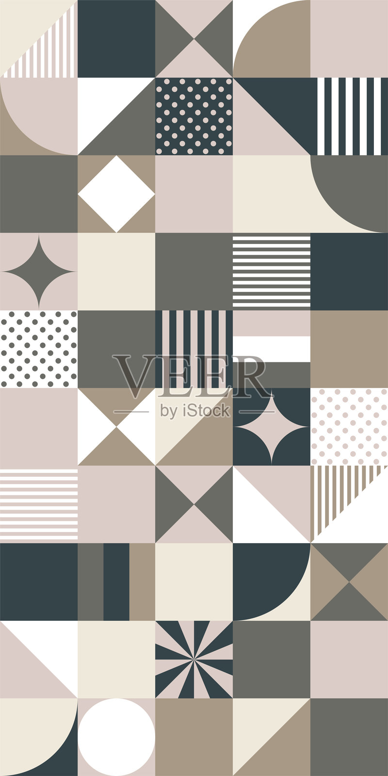 可爱多彩的几何图案背景插图插画图片素材