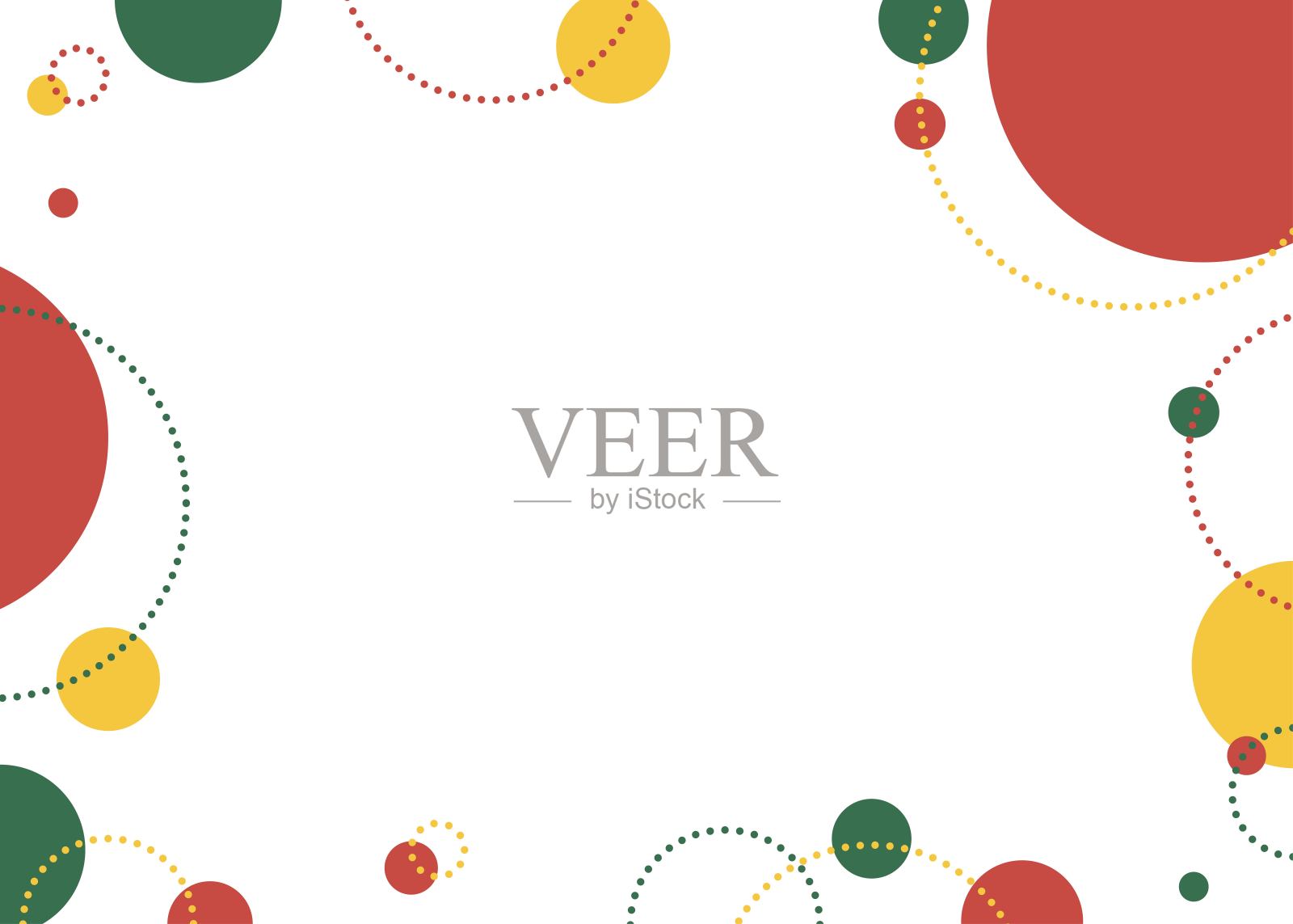 圆形弹出框，简单背景，圣诞色彩插画图片素材