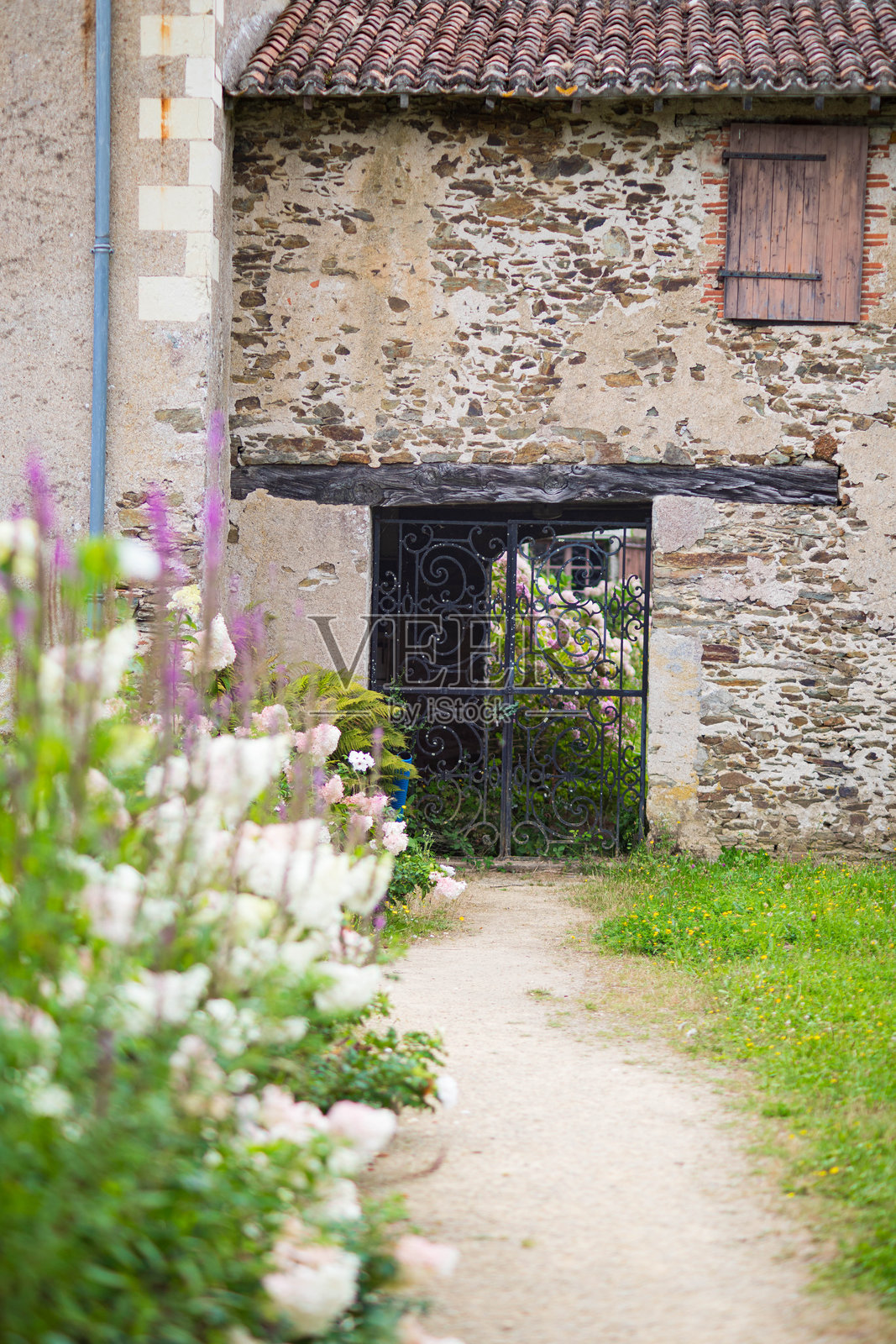 法国布瓦耶的梅维利耶城堡。细节。照片摄影图片