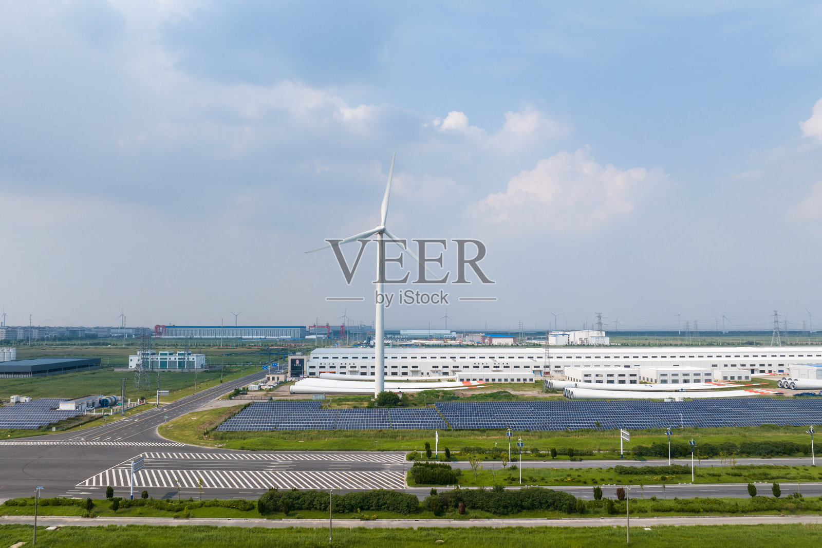 储能电站俯瞰照片摄影图片