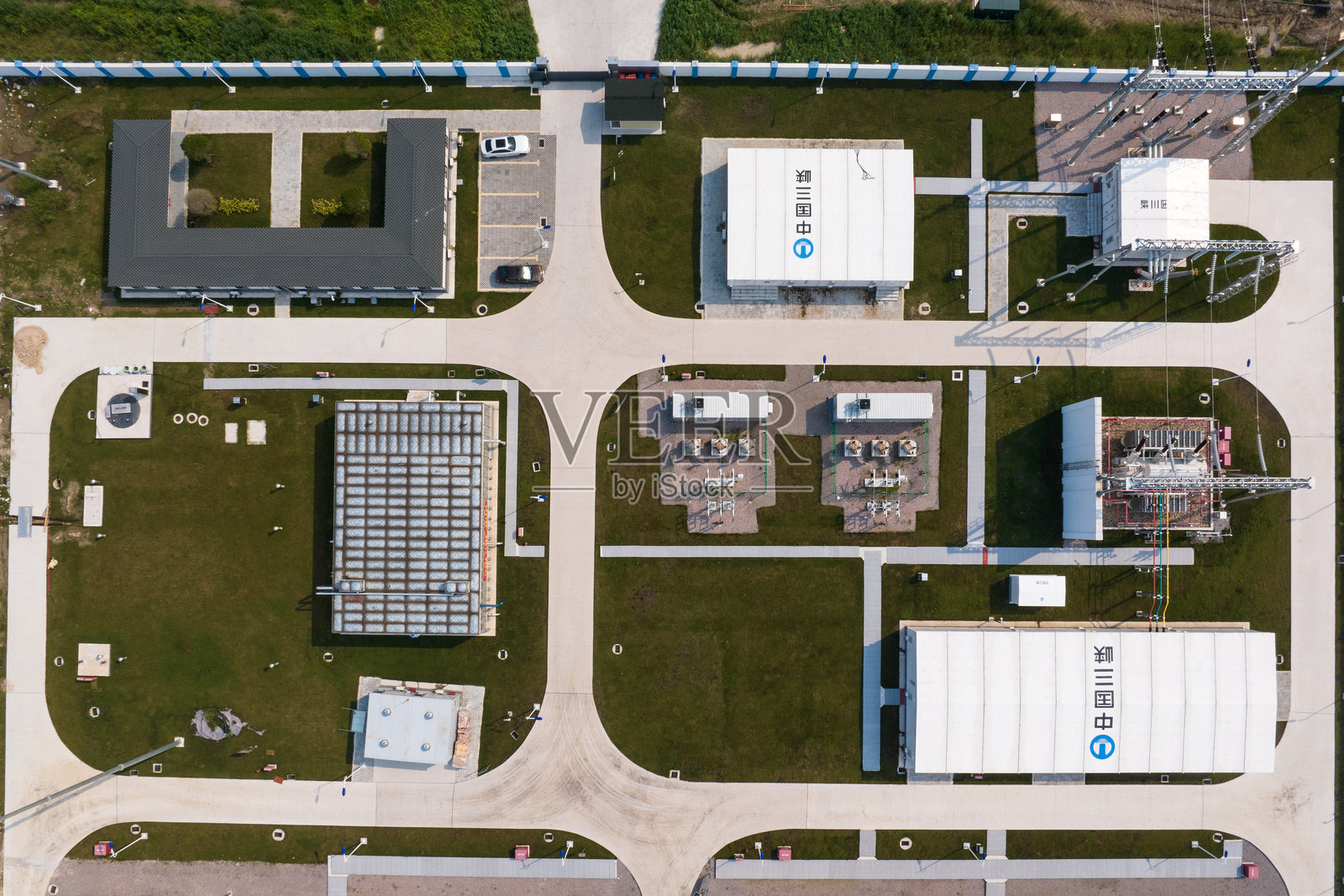 储能电站俯瞰照片摄影图片