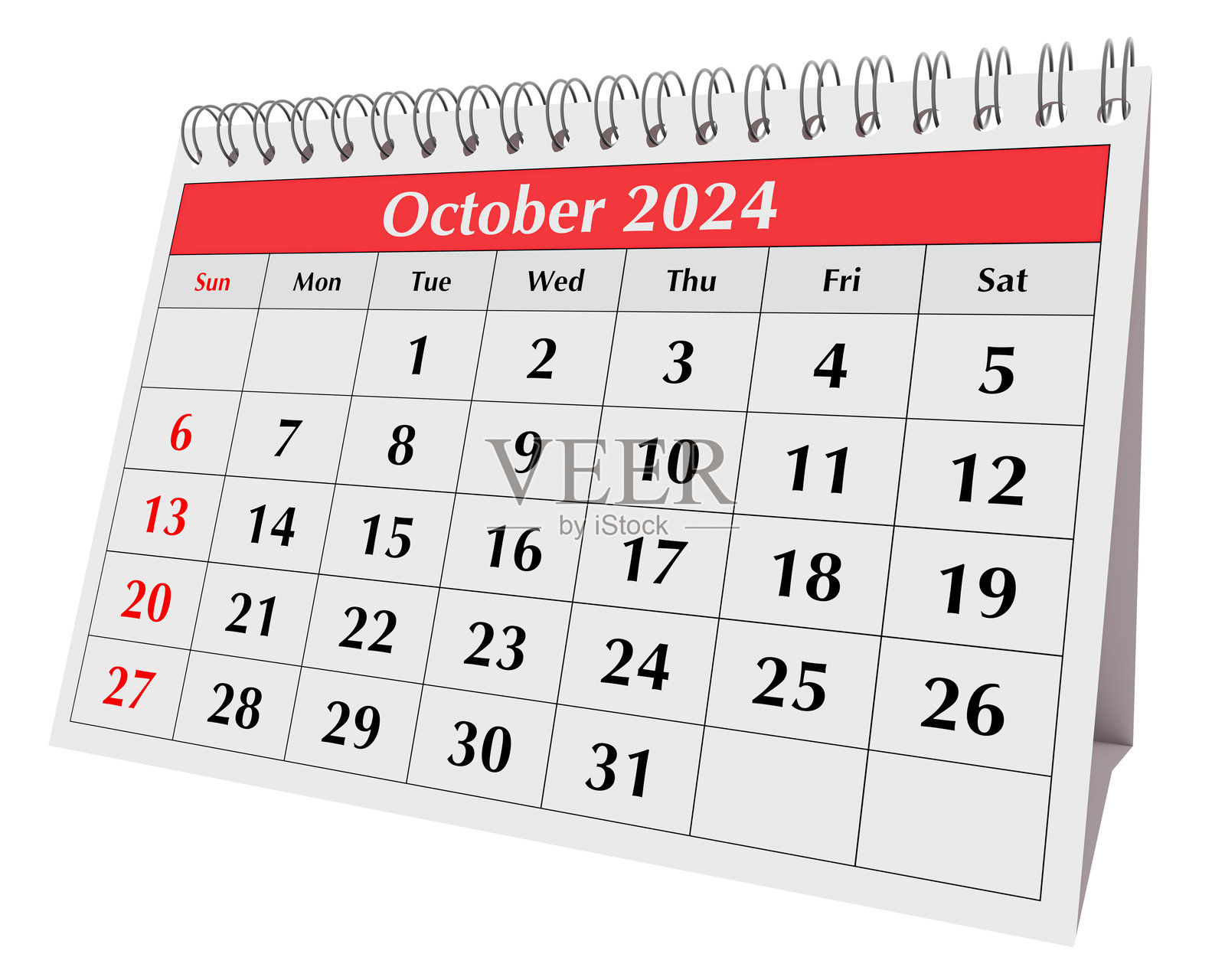 2024年10月商务日历单页照片摄影图片