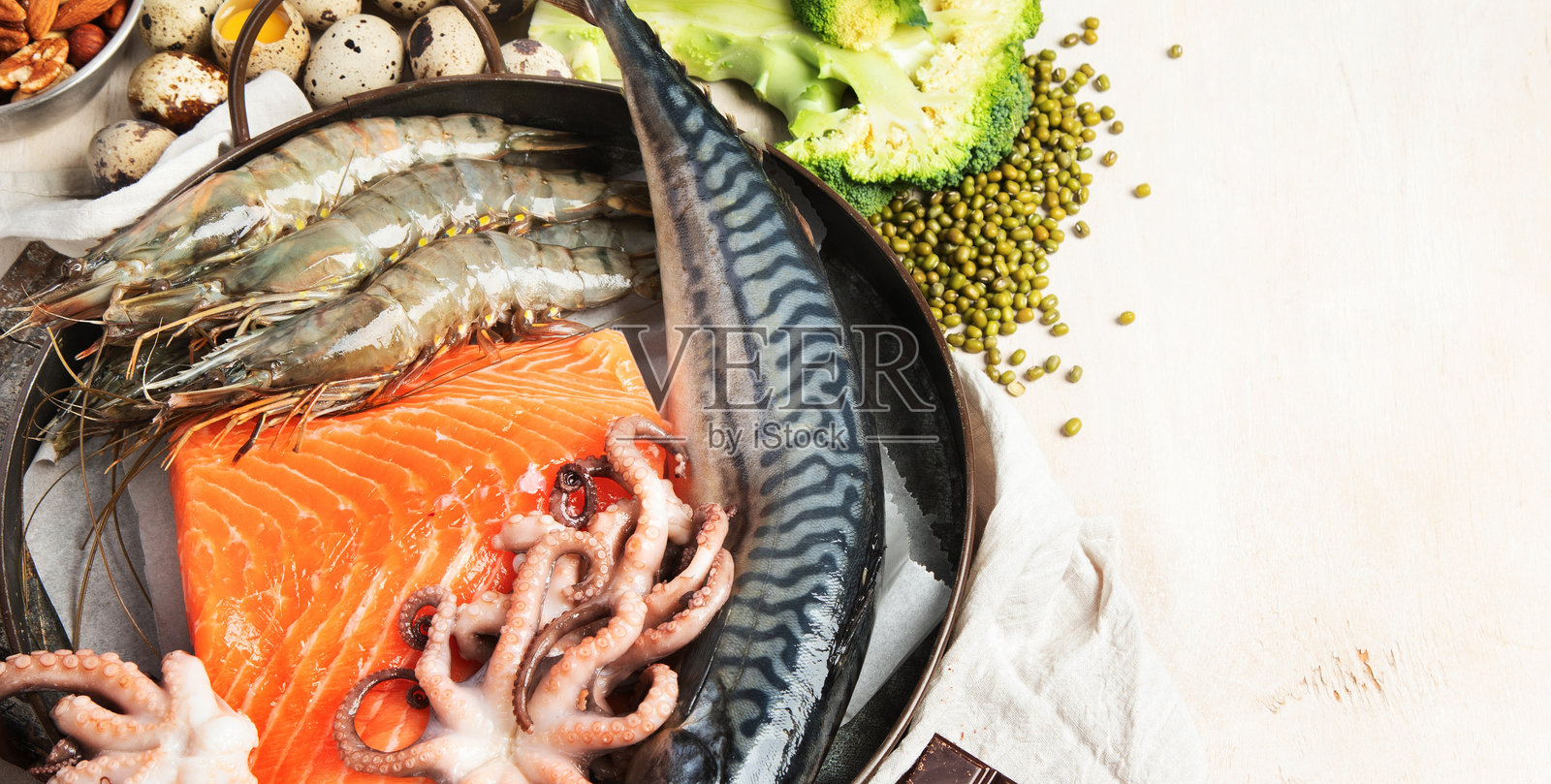 富含抗氧化剂、矿物质和维生素的食物。照片摄影图片