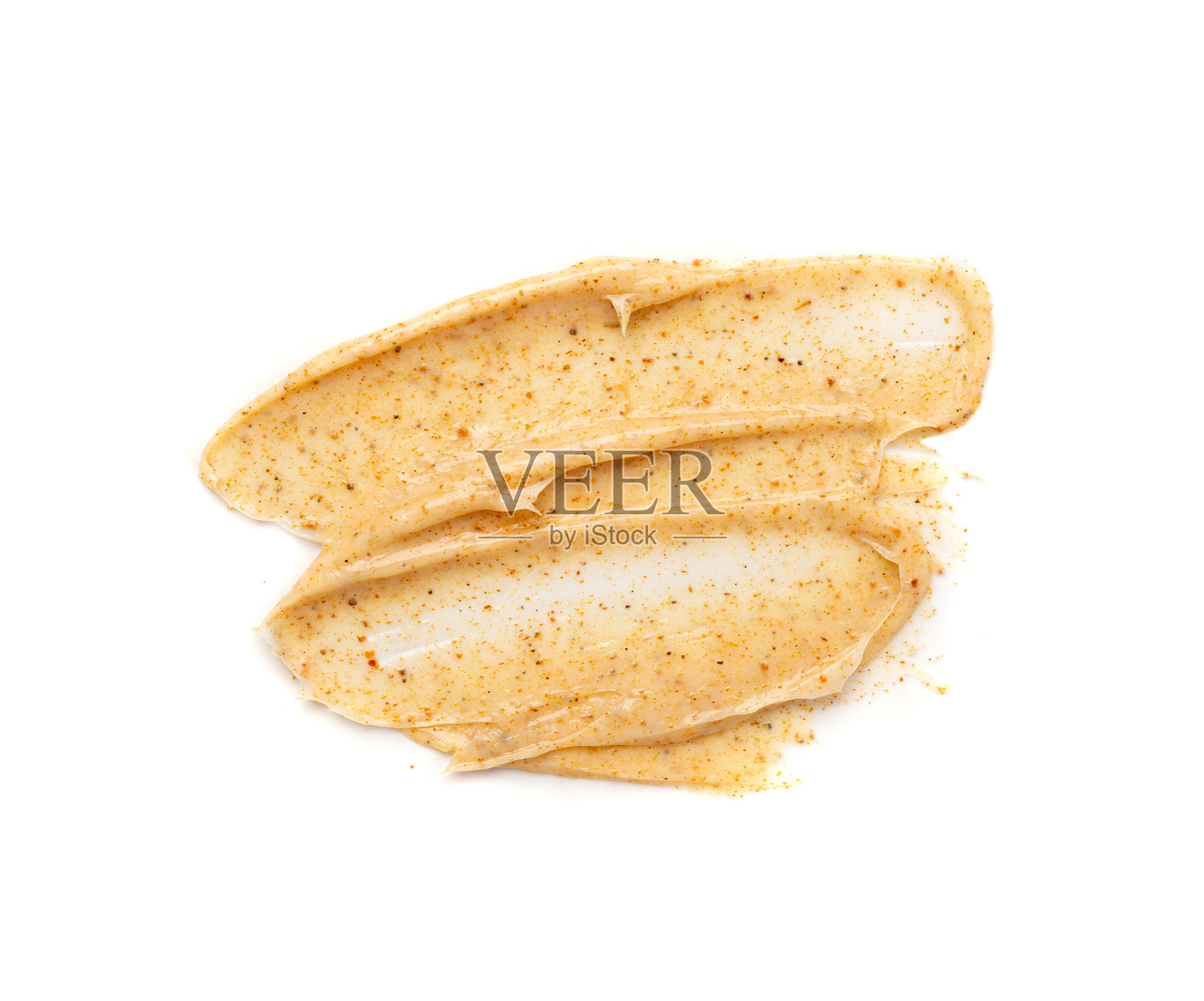 杏仁磨砂膏涂抹，独立包装，身体去角质霜样品，有机去角质面膜，糖磨砂膏涂抹照片摄影图片