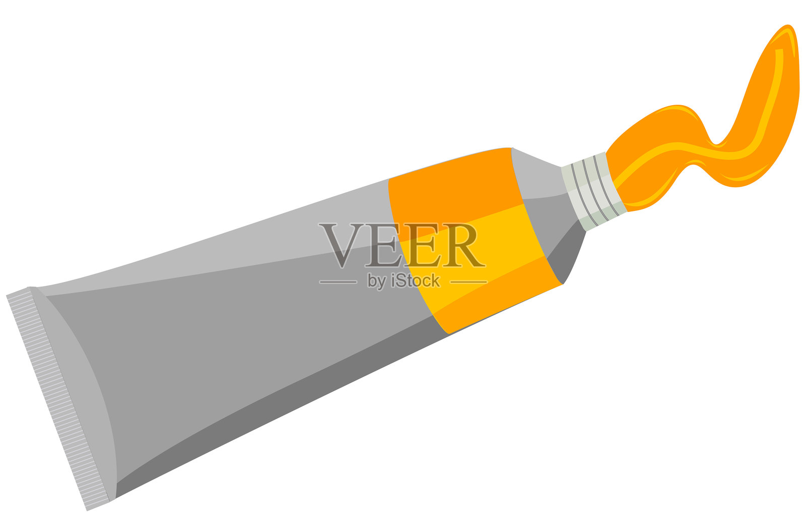 黄色水彩管插画图片素材