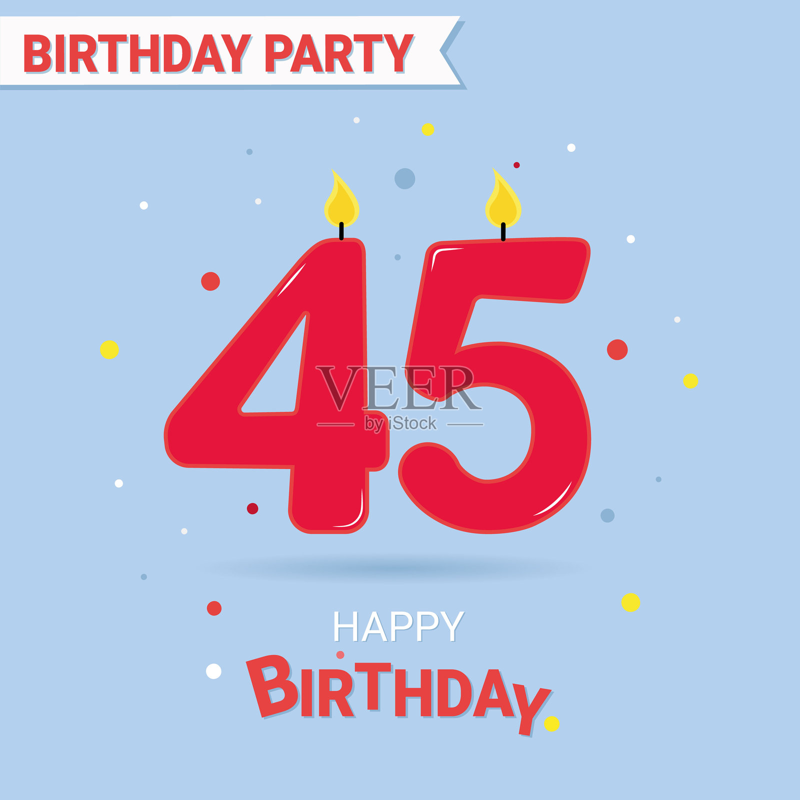 45岁。插画图片素材