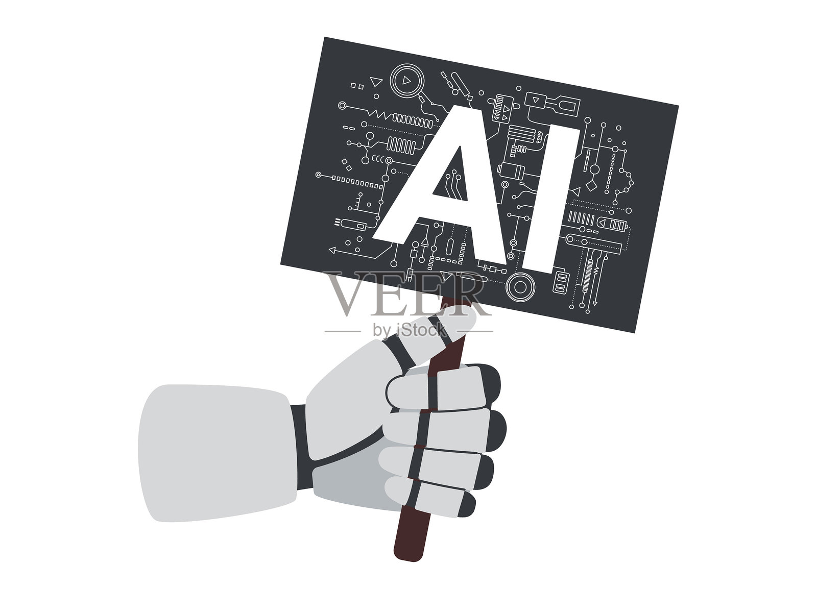 机器人手18插画图片素材