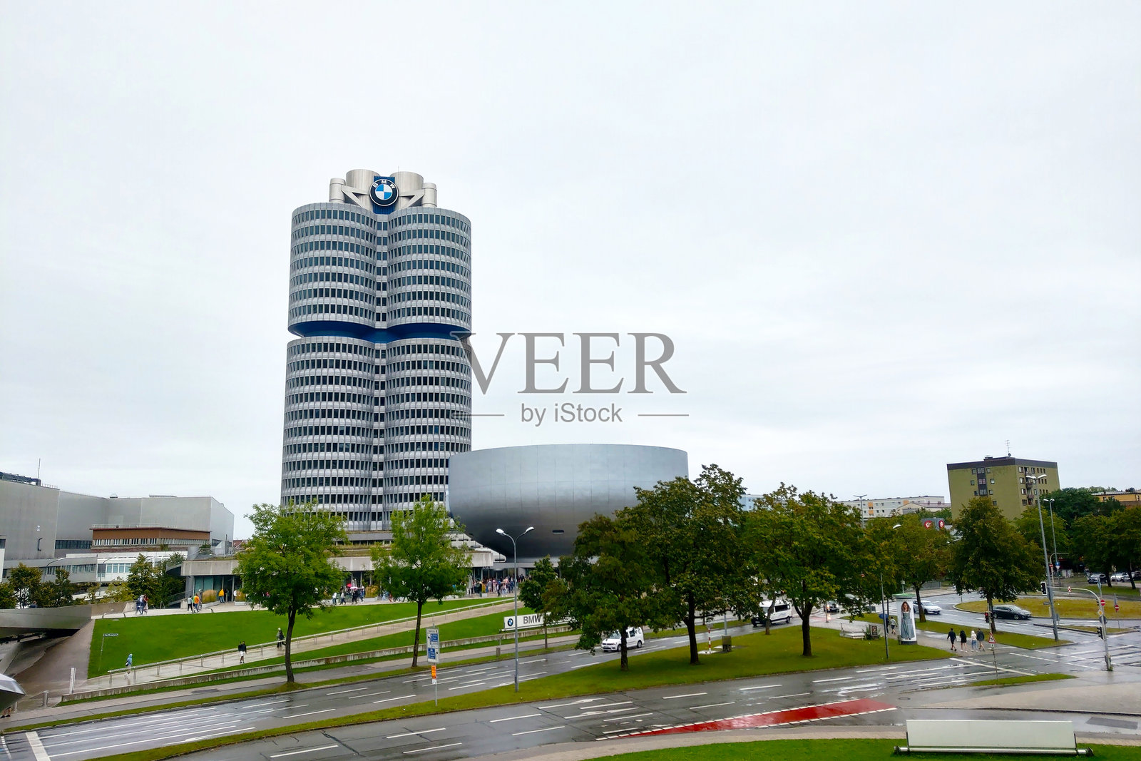 慕尼黑宝马总部和博物馆的现代建筑 - 标志性的城市地标照片摄影图片