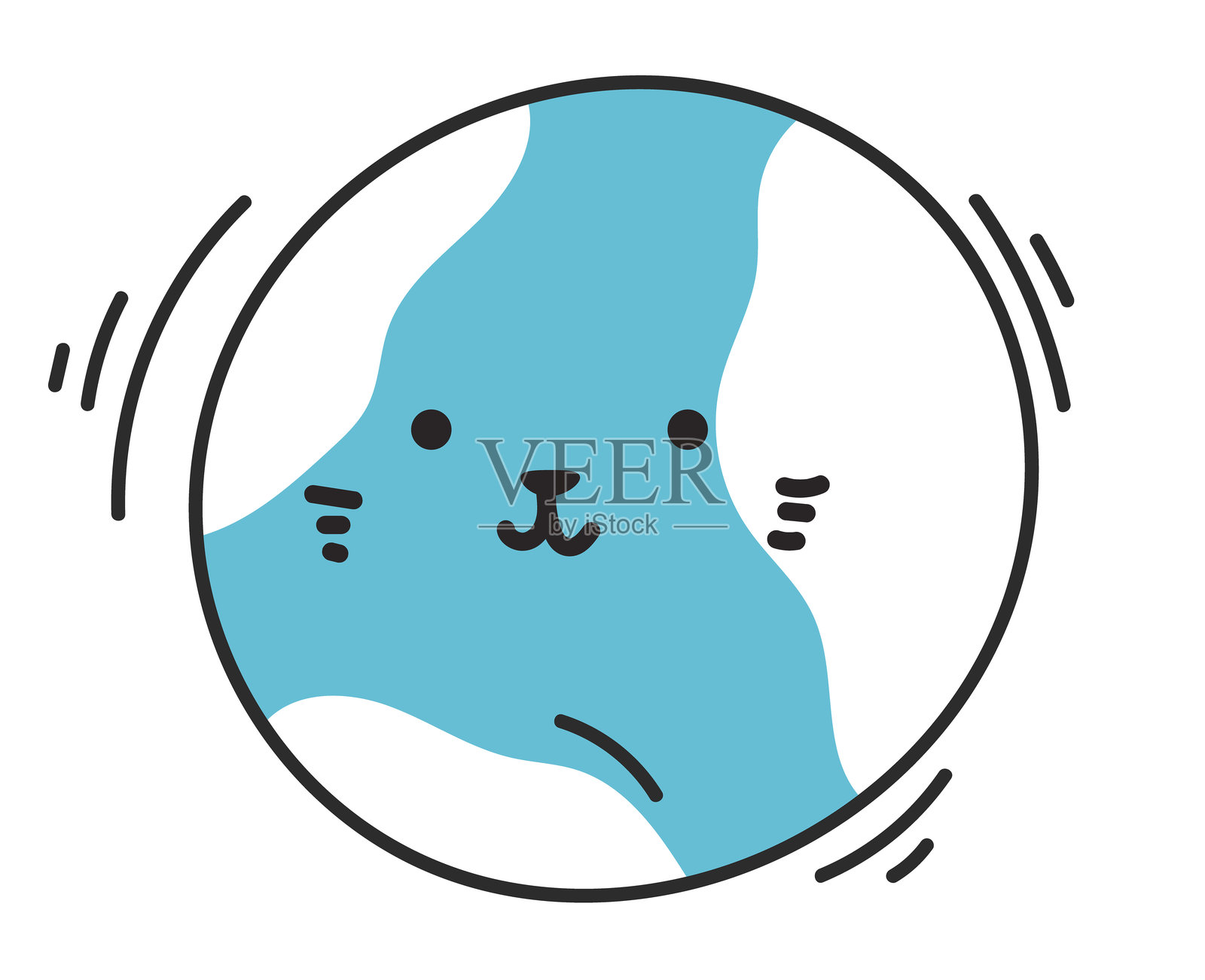 猫星球地球角色孤立概念。矢量平面图形设计孤立插图插画图片素材