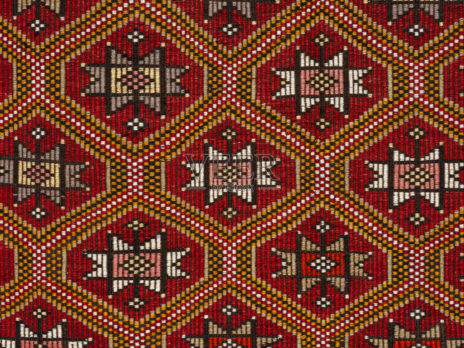 色彩斑斓的地毯细节照片摄影图片