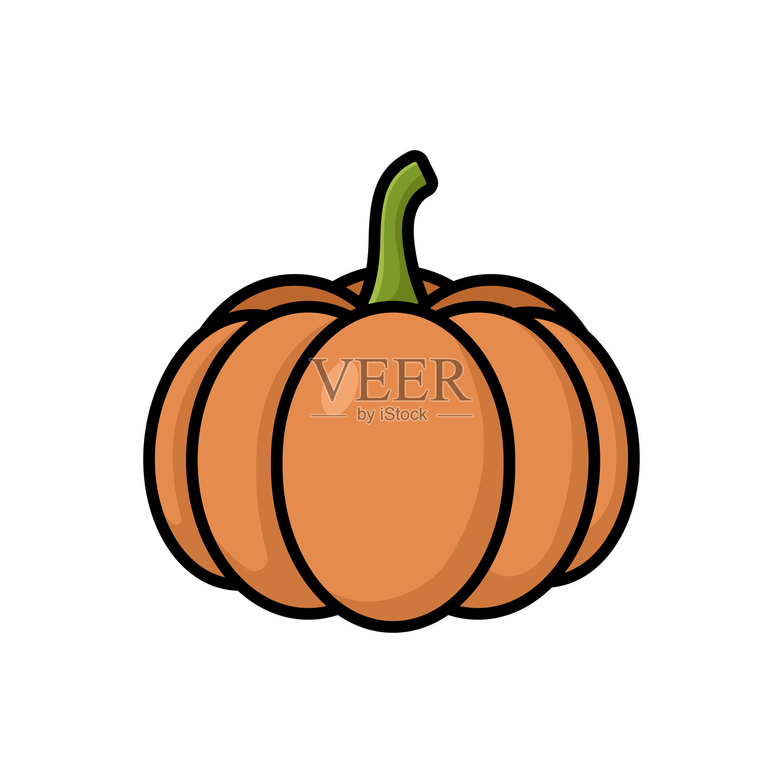 南瓜图标矢量设计模板，简单而干净插画图片素材