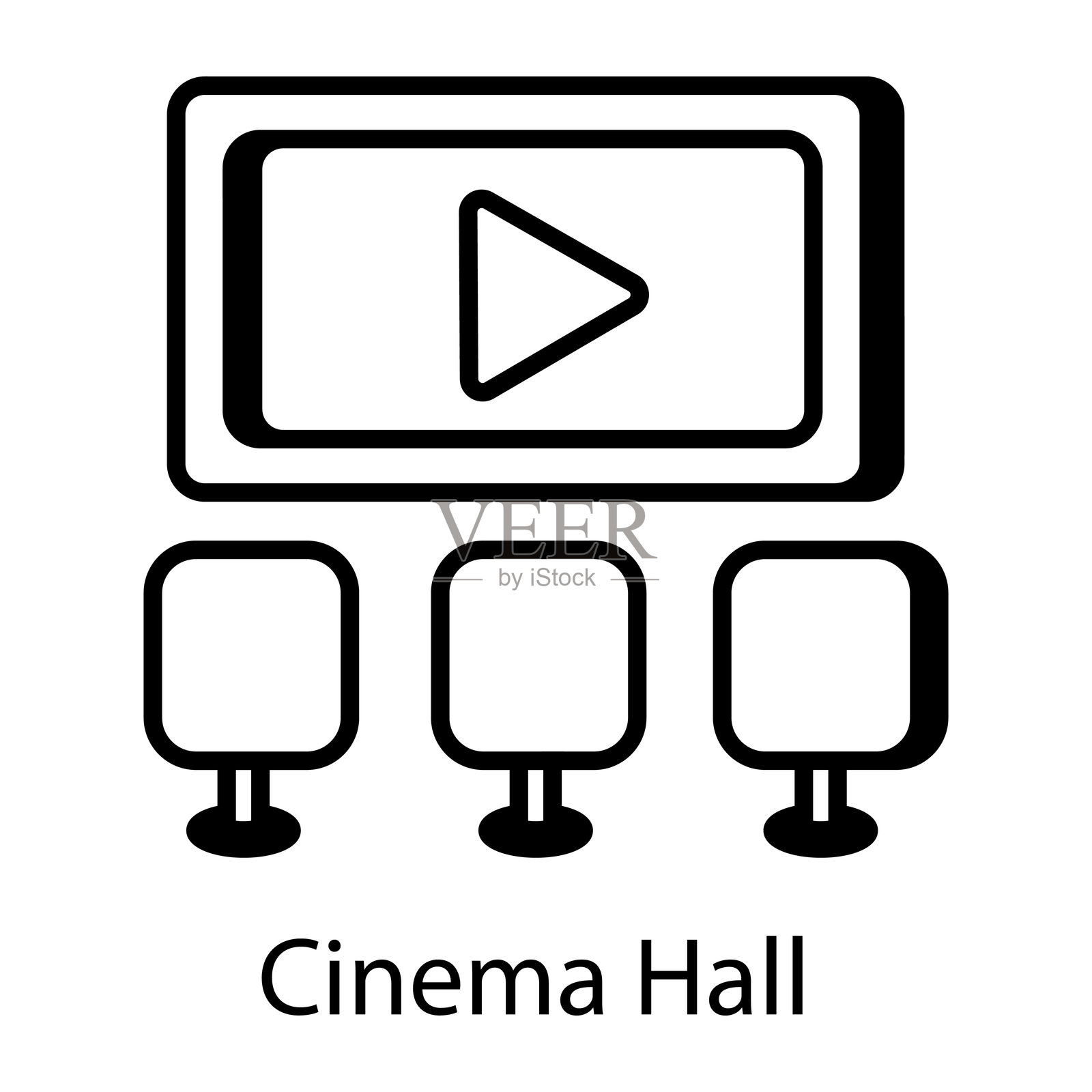 电影院插画图片素材