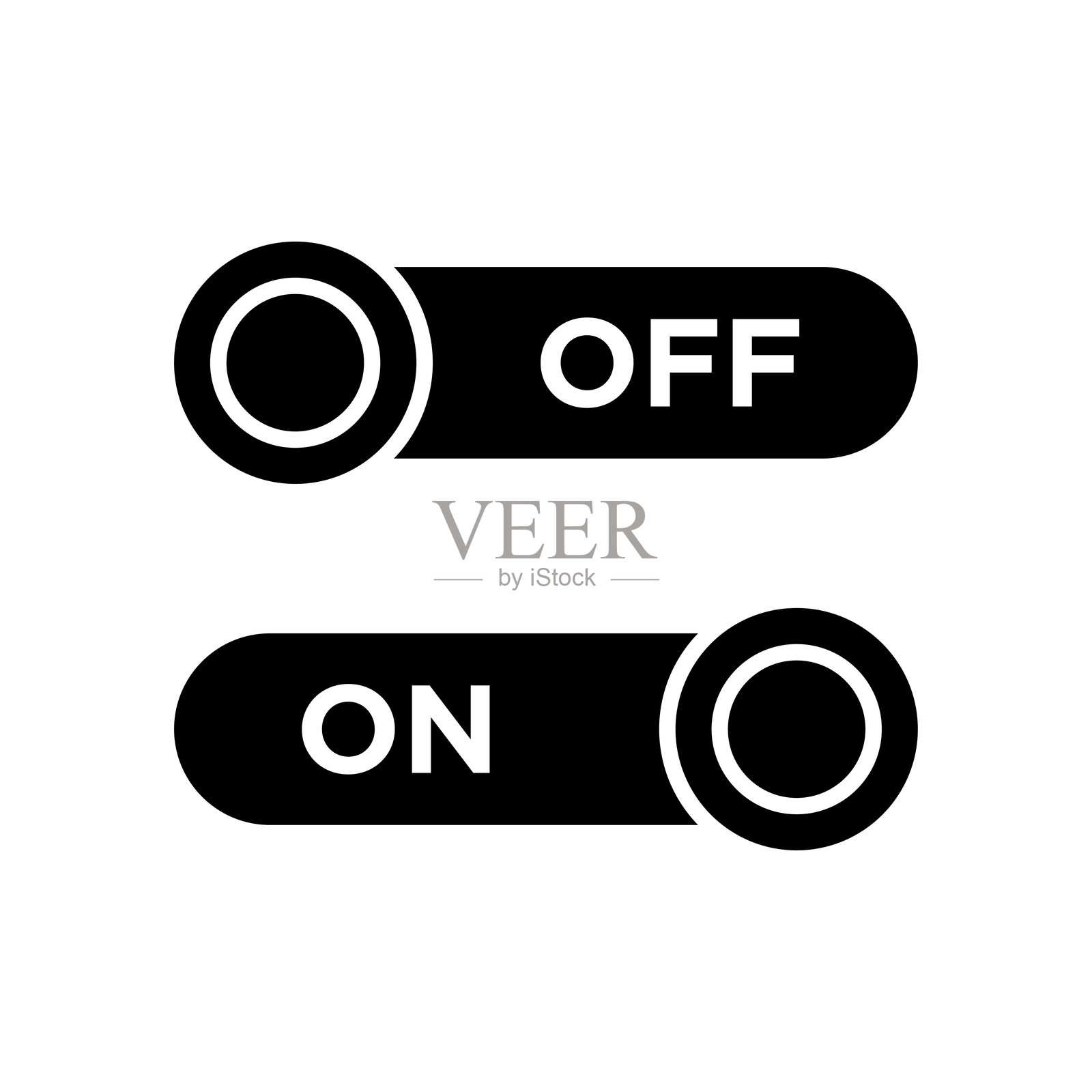 电源开关图标矢量设计模板，简单而干净插画图片素材