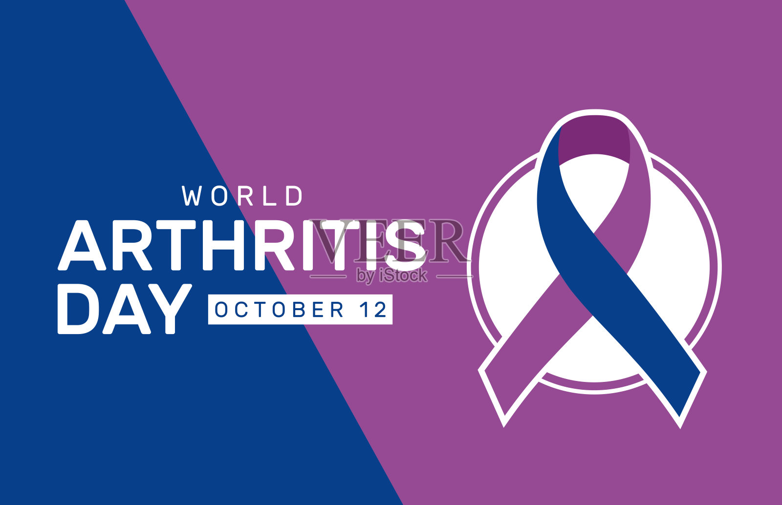 世界关节炎日卡片，横幅，10月12日。矢量图插画图片素材