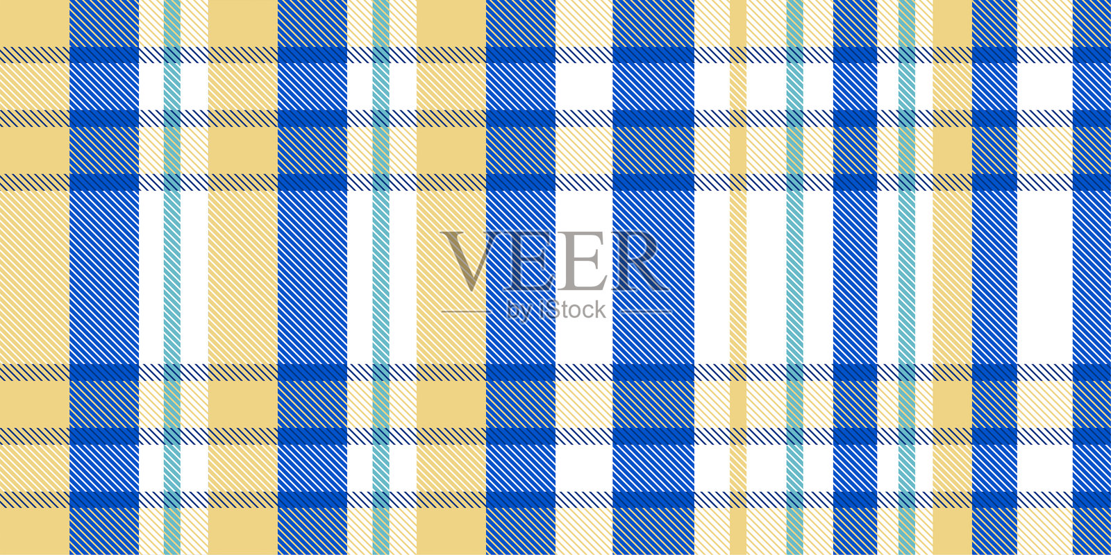 格子图案背景。复古桌布纹理。充满苏格兰格子图案的抽象色彩。适合印刷在面料上的柔和格子无缝背景。矢量艺术。插画图片素材