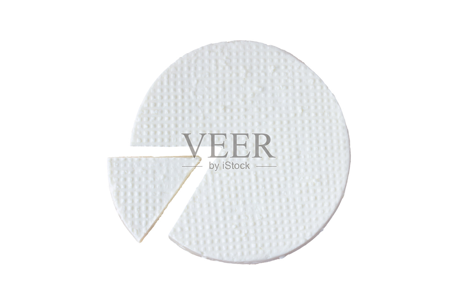 新鲜巴西白米纳斯奶酪，背景为白色照片摄影图片